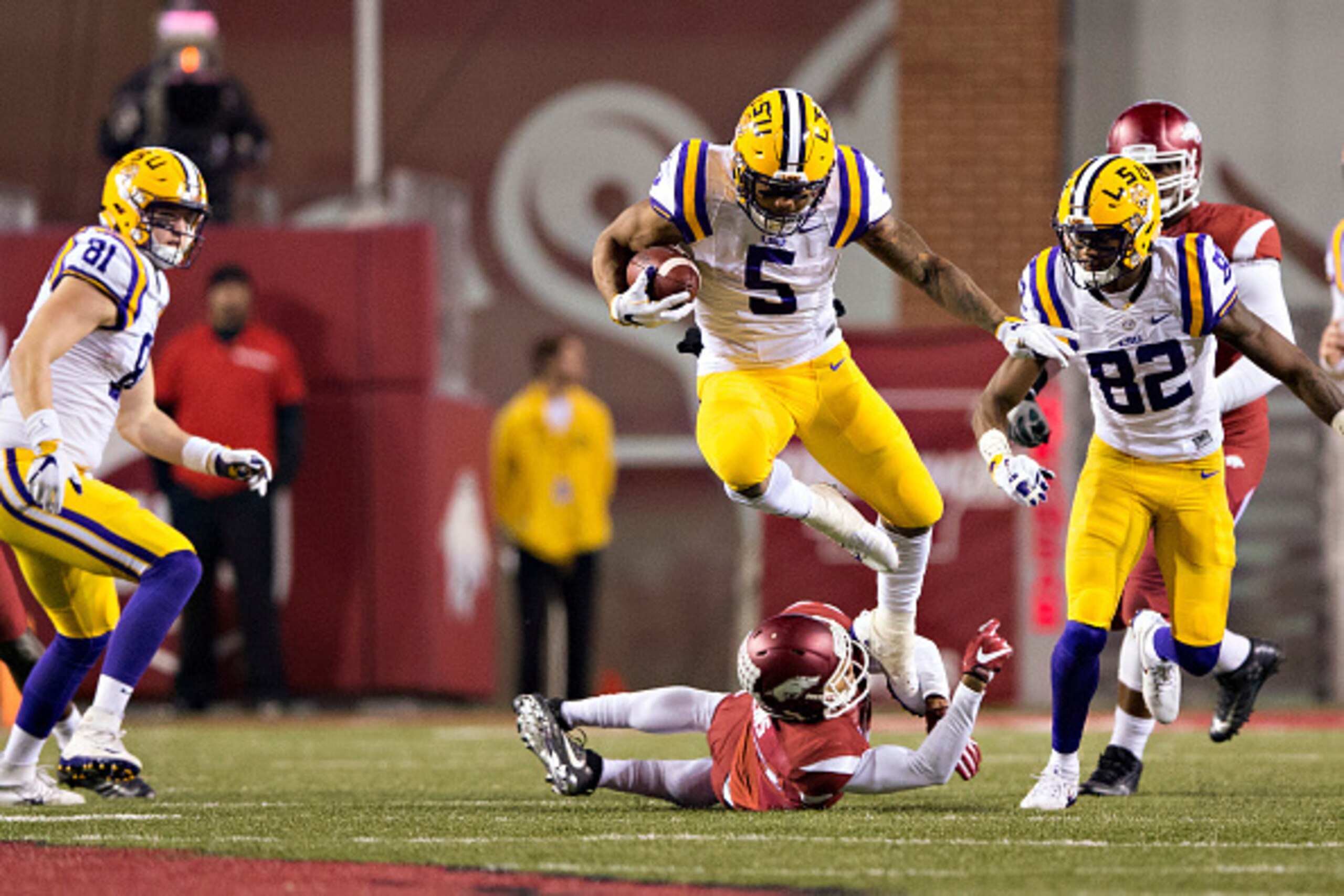 LSU's Derrius Guice (No. 5).