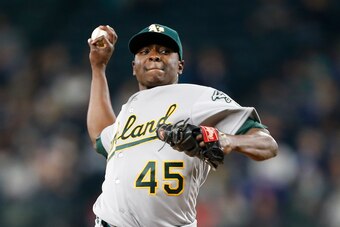 Oakland Athletics right-hander Jharel Cotton