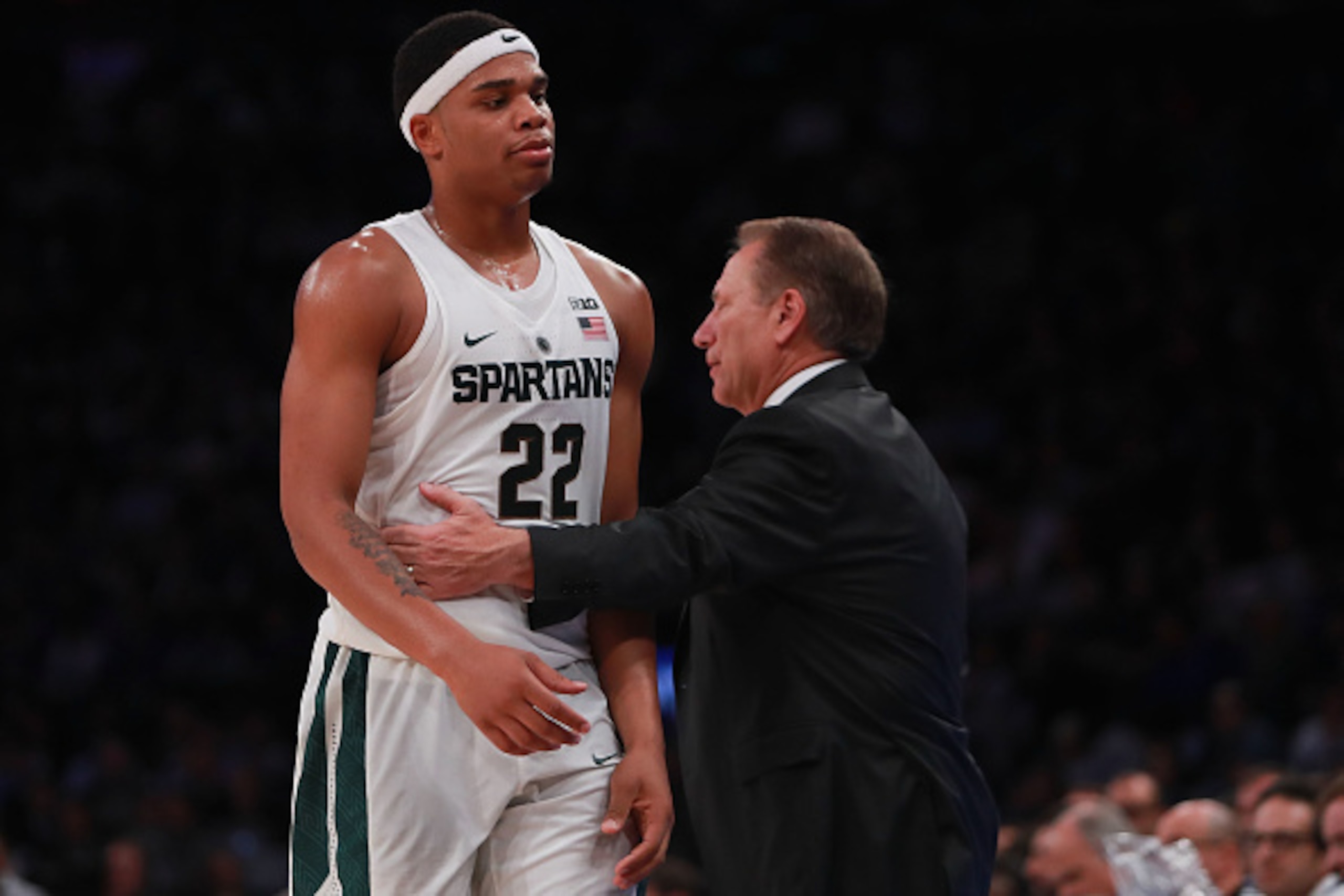 Miles Bridges and Tom Izzo both already look defeated.