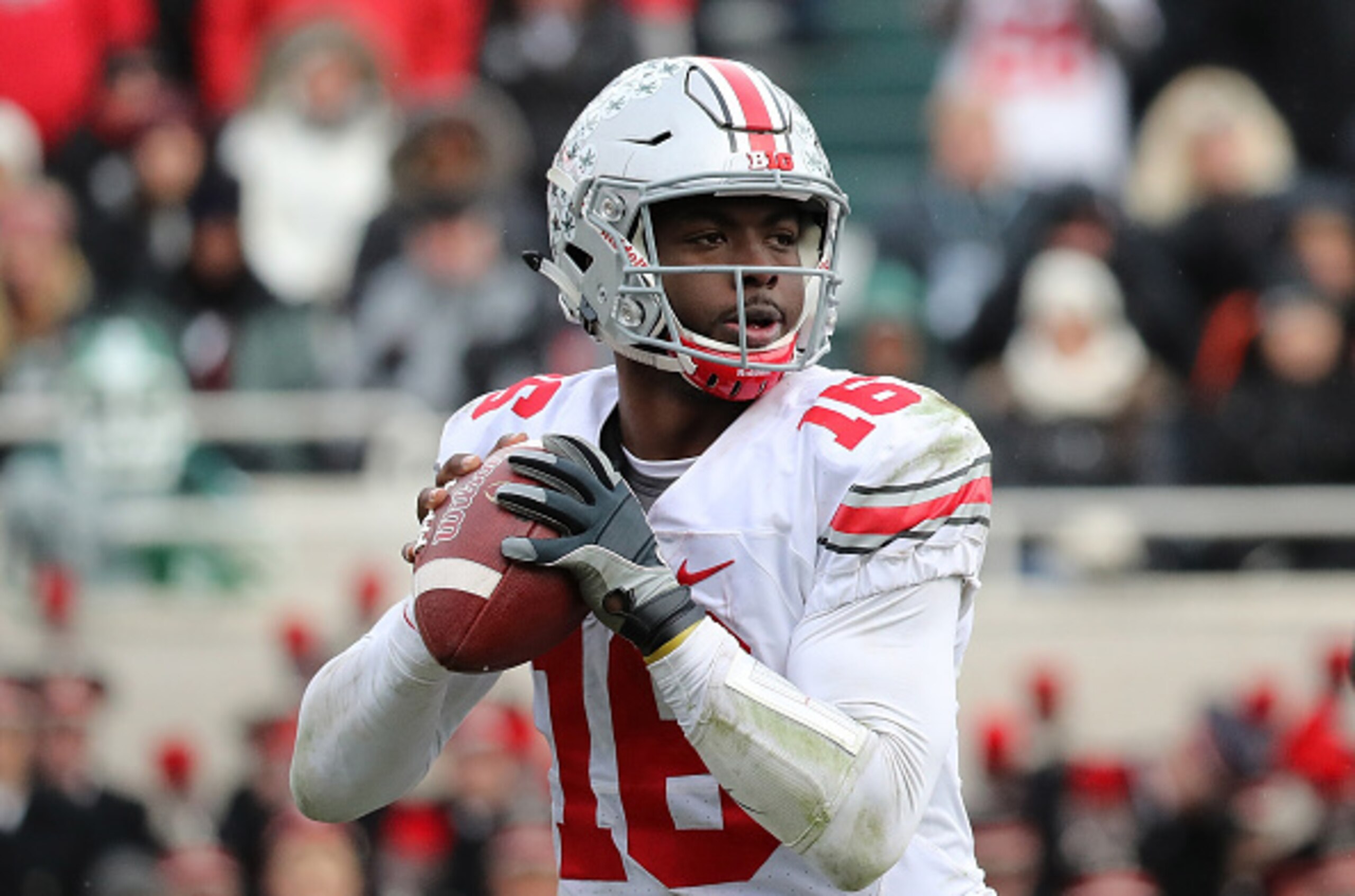 J.T. Barrett has gained 517 yards of total offense and accounted for five touchdowns in two previous meetings with Michigan. J.T. Barrett has gained 517 yards of total offense and accounted for five touchdowns in two previous meetings with Michigan.