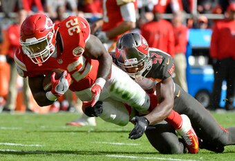 Chiefs RB Spencer Ware will face a stout Broncos defense in Week 12.