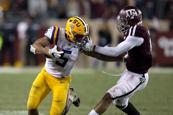 Derrius Guice ran all over Texas A&M.