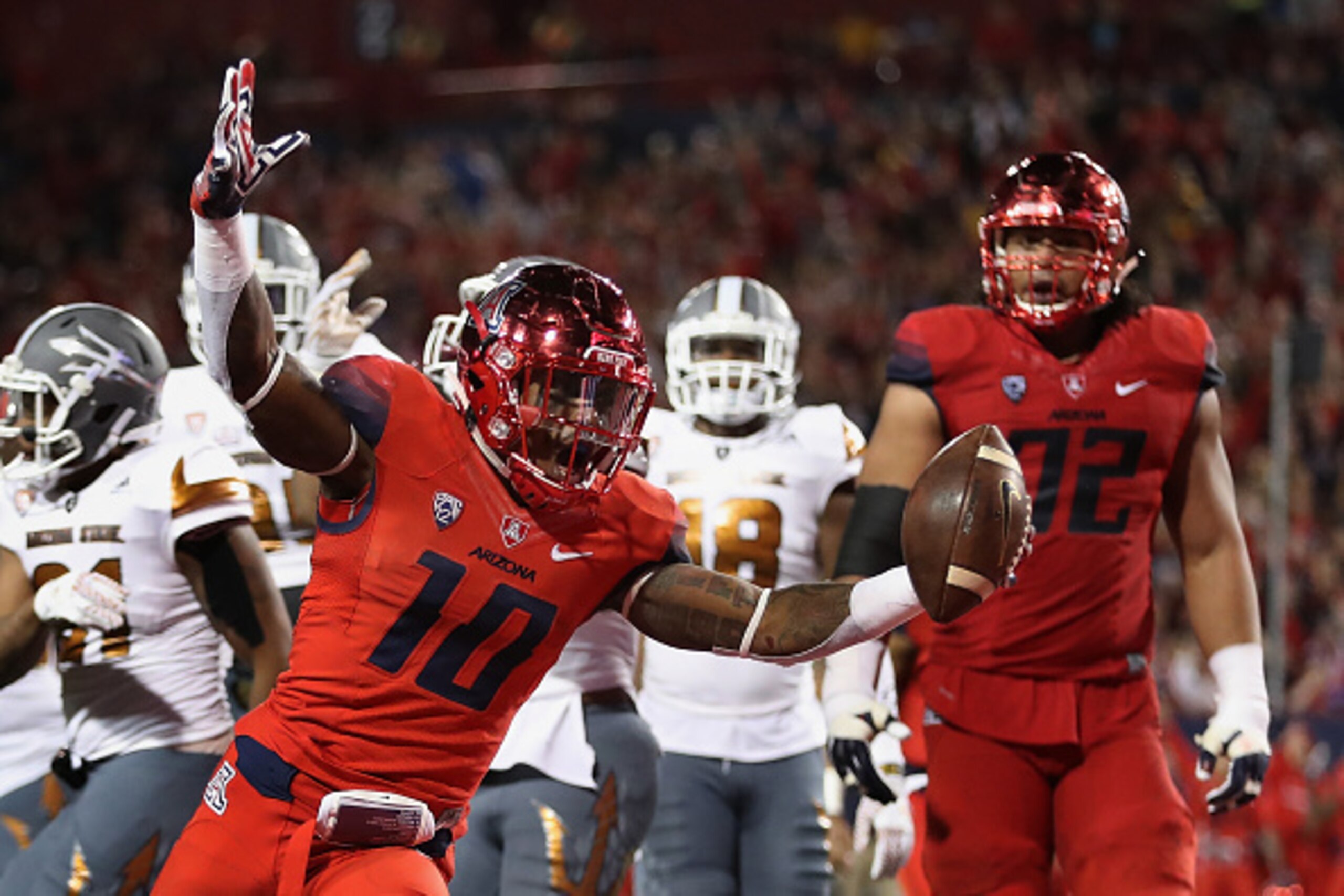Samajie Grant and Arizona tore through Arizona State's rush defense like a knife through hot butter.