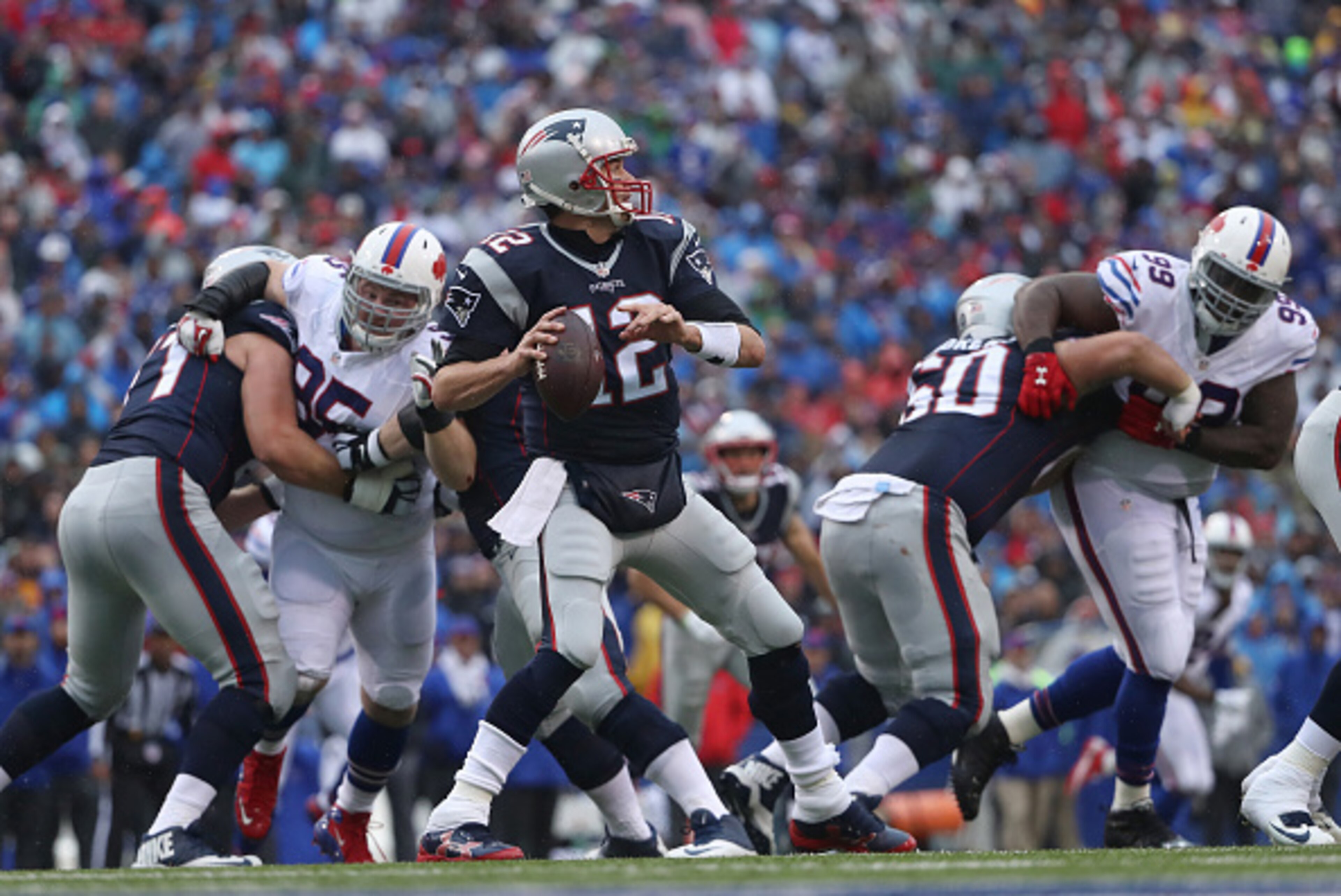 Tom Brady is 26-3 against the Buffalo Bills, and he left one of the three losses early.