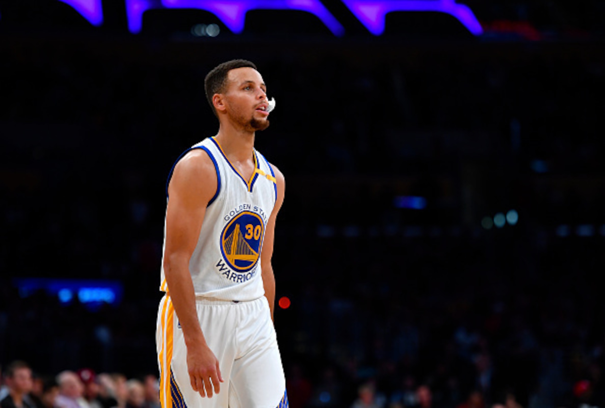 Will the Monstar version of Stephen Curry still chew on his mouth guard?