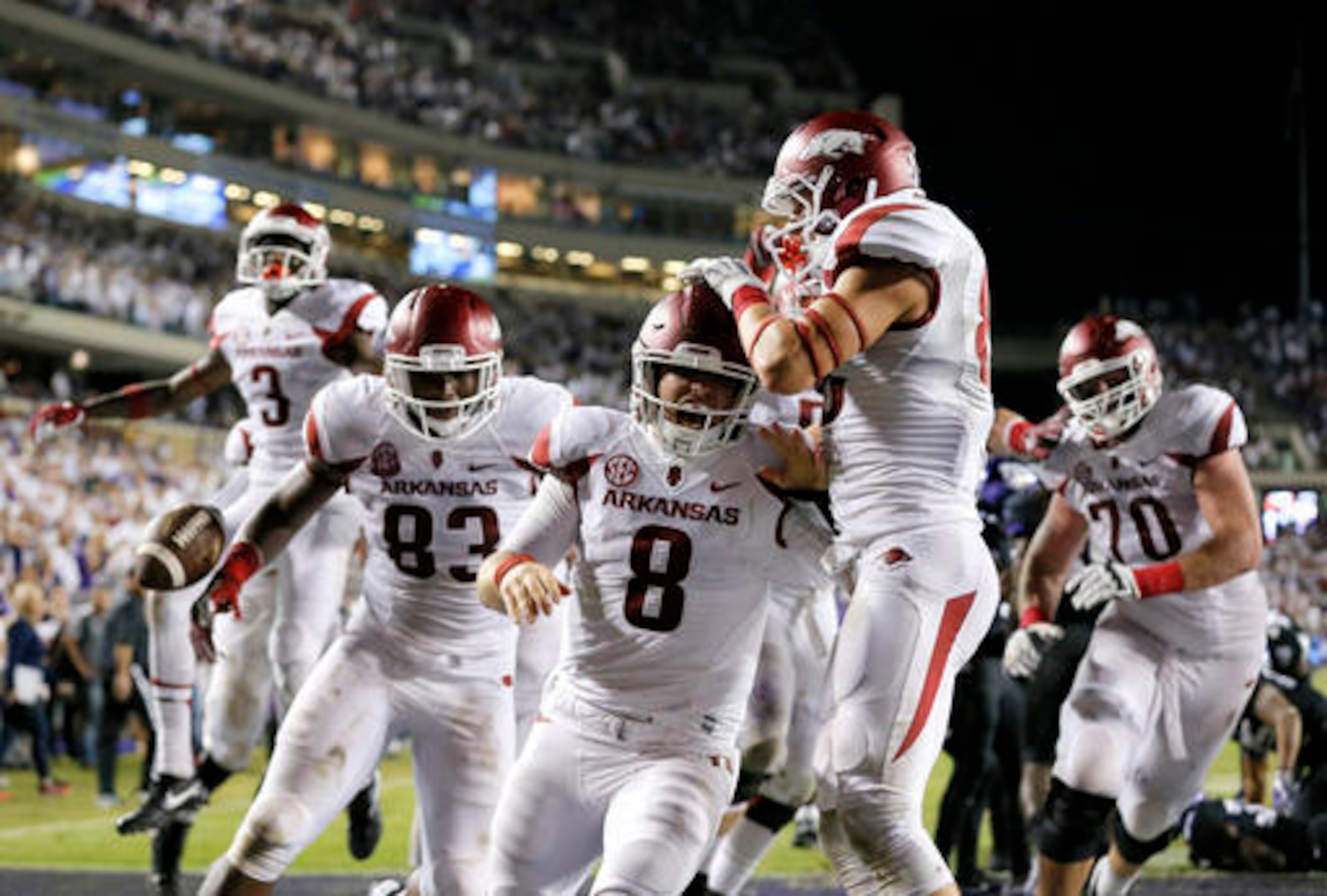 Austin Allen rallied Arkansas to a key win over TCU.
