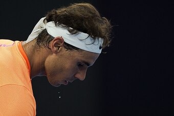 Rafael Nadal during a match at the China Open.