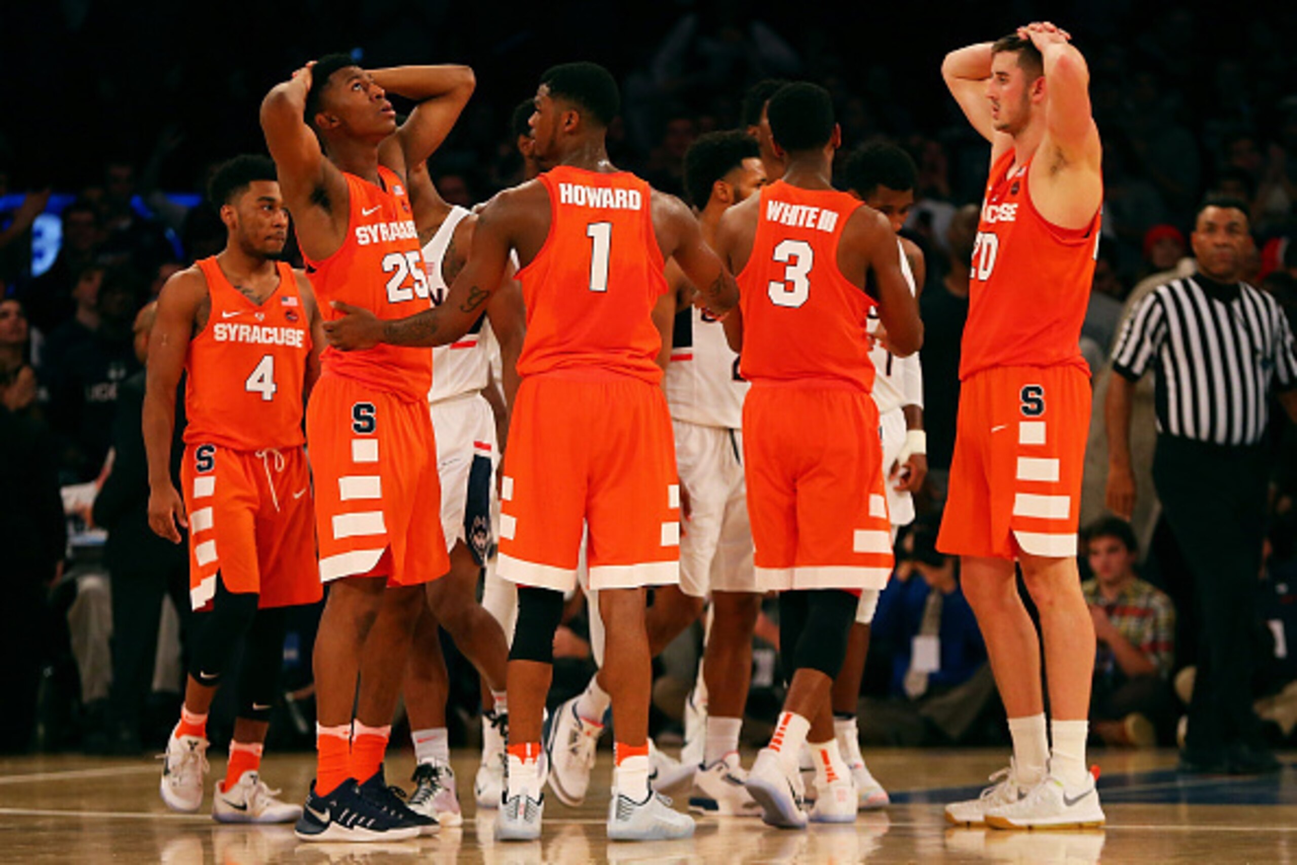 A double surrender cobra from Tyus Battle and Tyler Lydon during the loss to Connecticut.