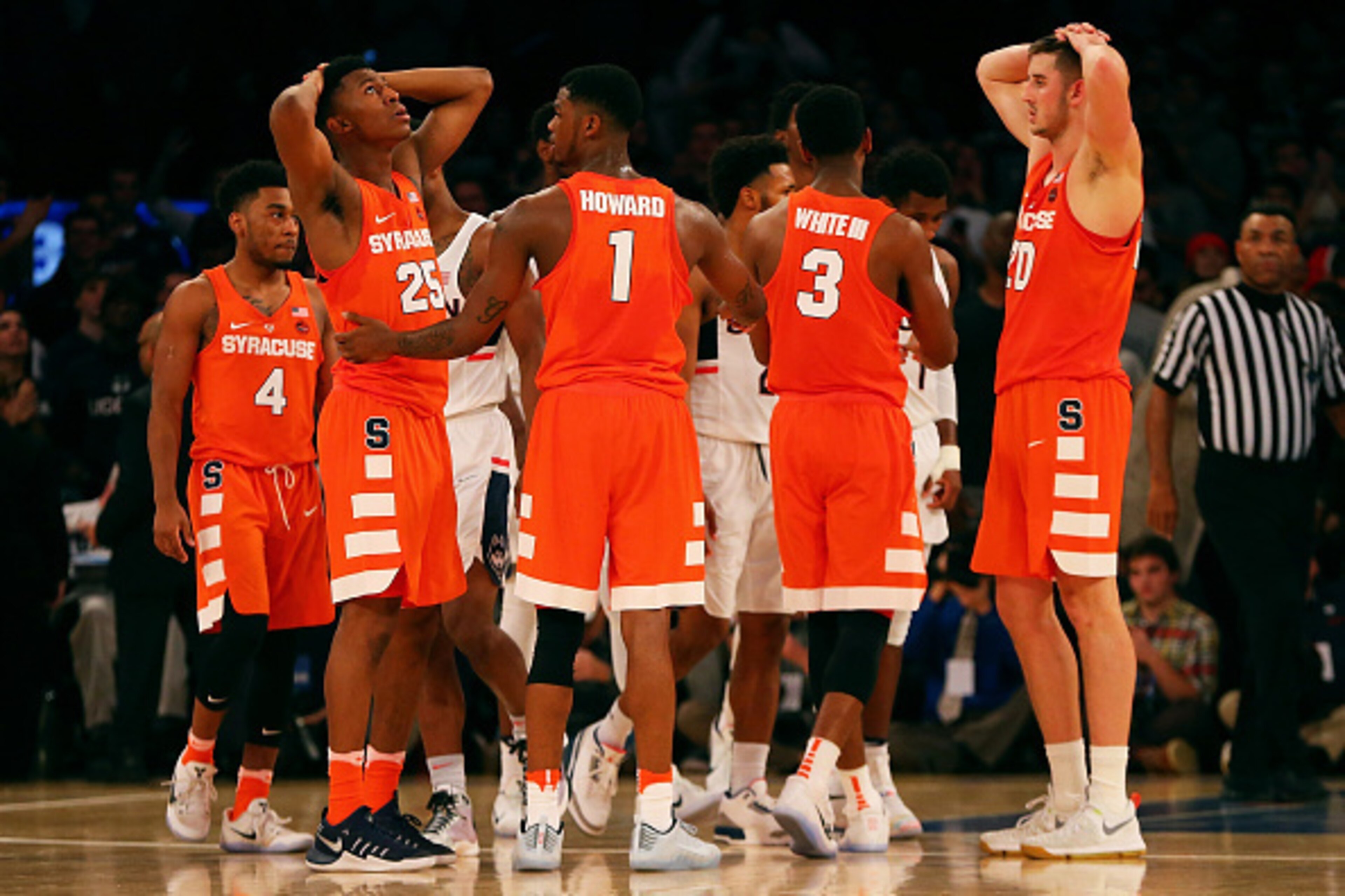 A double surrender cobra from Tyus Battle and Tyler Lydon during the loss to Connecticut.