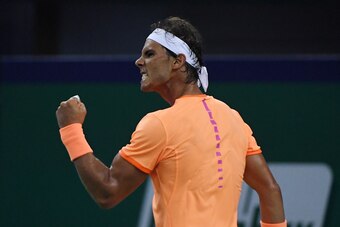 Rafael Nadal during a match at the 2016 China Open.