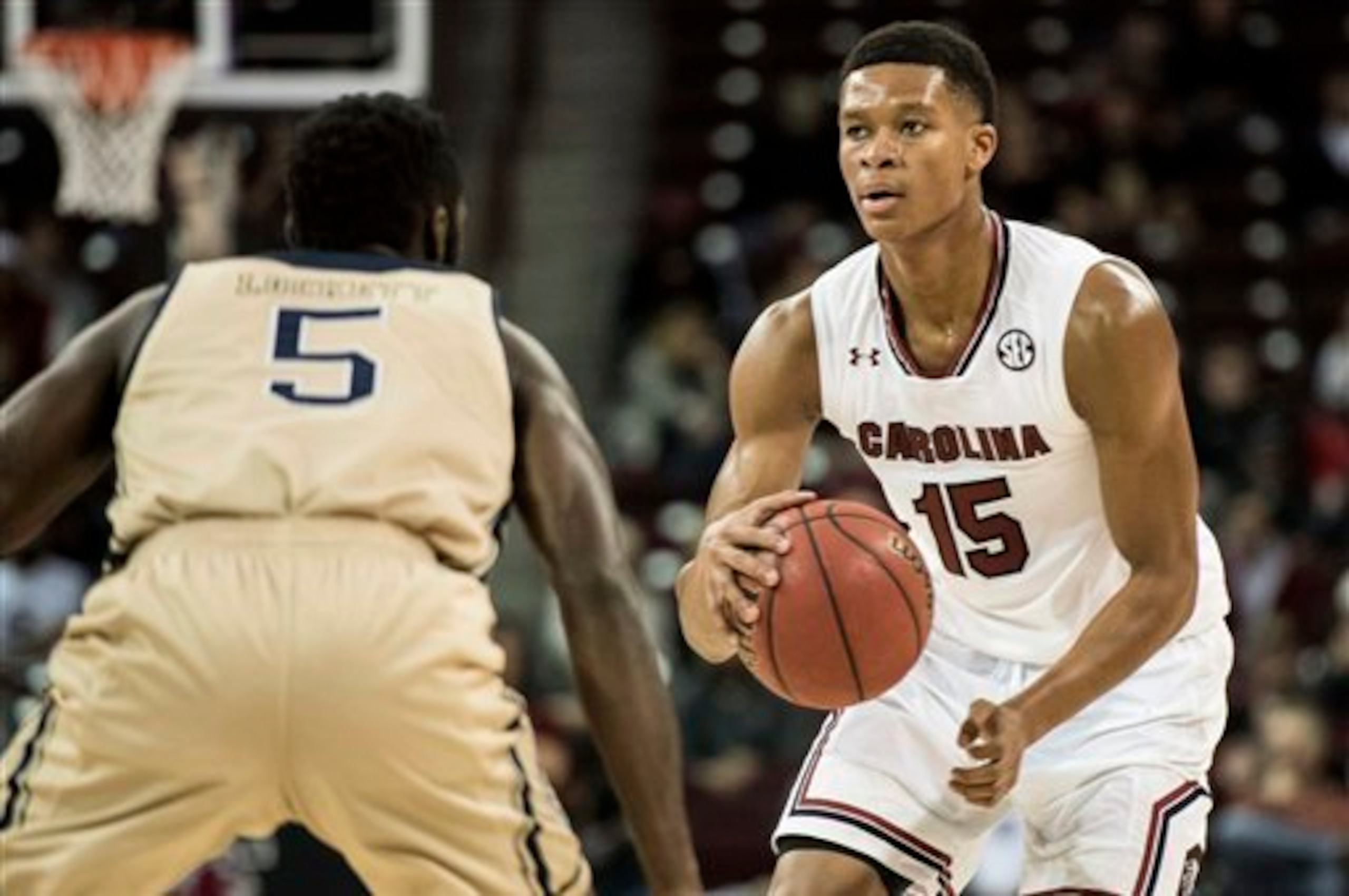 P.J. Dozier has South Carolina on the brink of breaking a tournament drought of more than a decade.