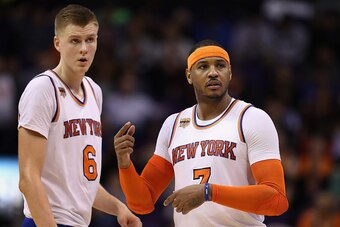 Kristaps Porzingis is already surpassing Carmelo Anthony as the New York Knicks' premier player.
