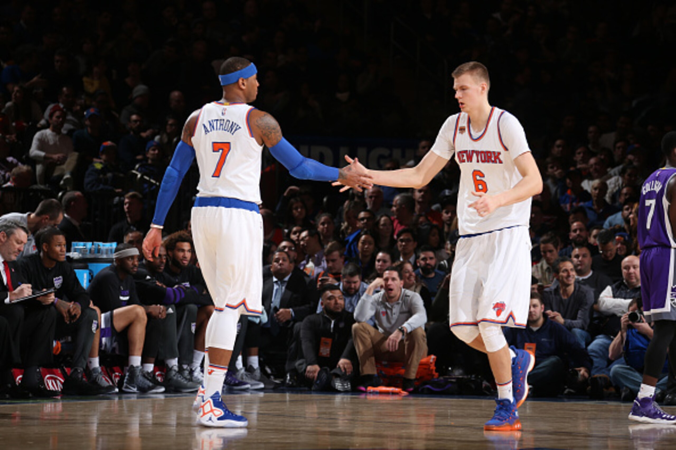 Porinzgis has leaped to stardom during his second NBA season. Porinzgis has leaped to stardom during his second NBA season.