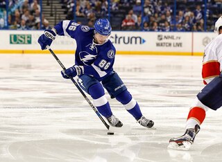 Nikita Kucherov has recorded 30 points for the Tampa Bay Lightning this season.