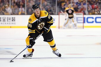 David Pastrnak has scored 18 goals early in his second season.