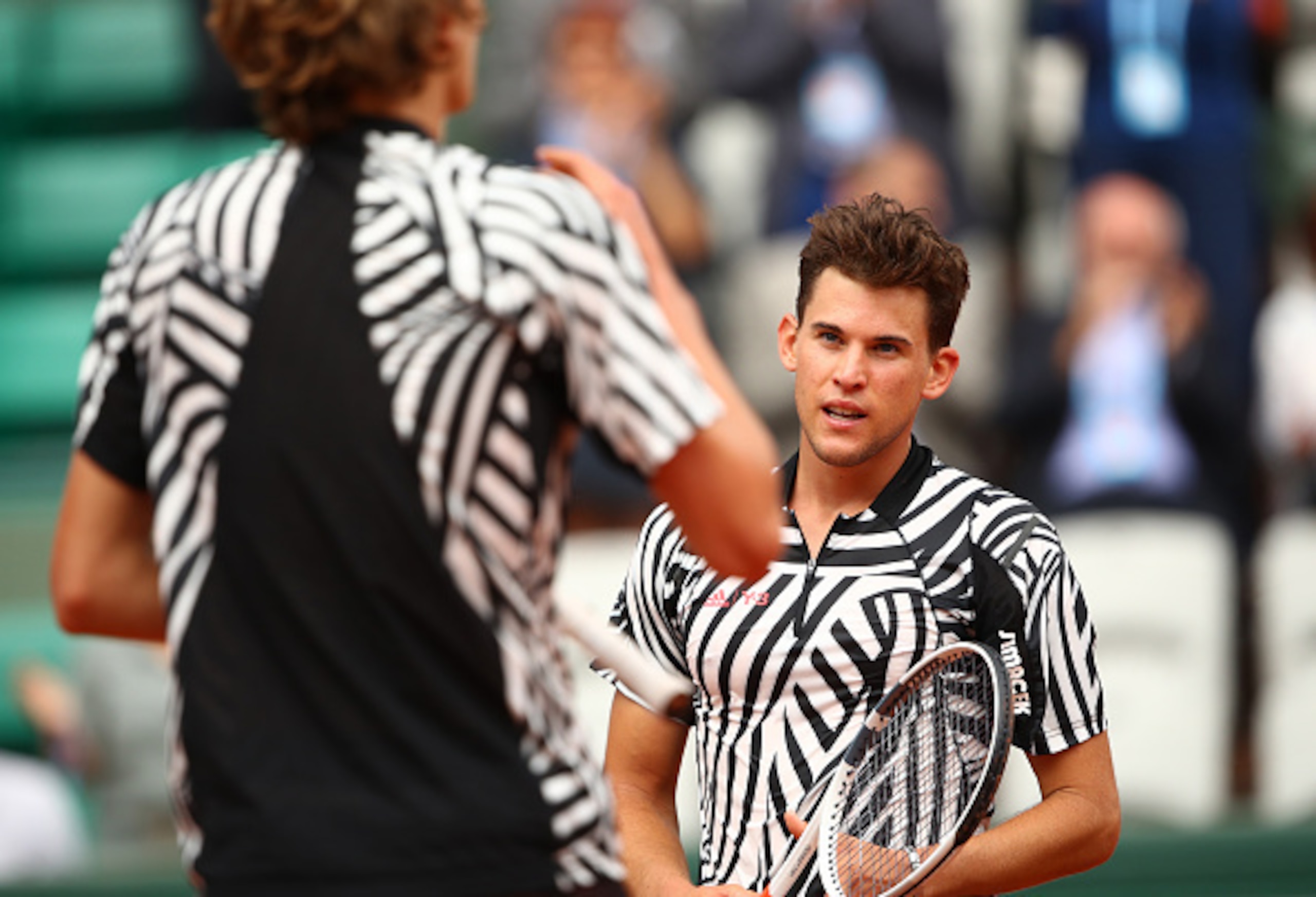 Zverev (back) and Thiem (facing) could be the future of tennis.
