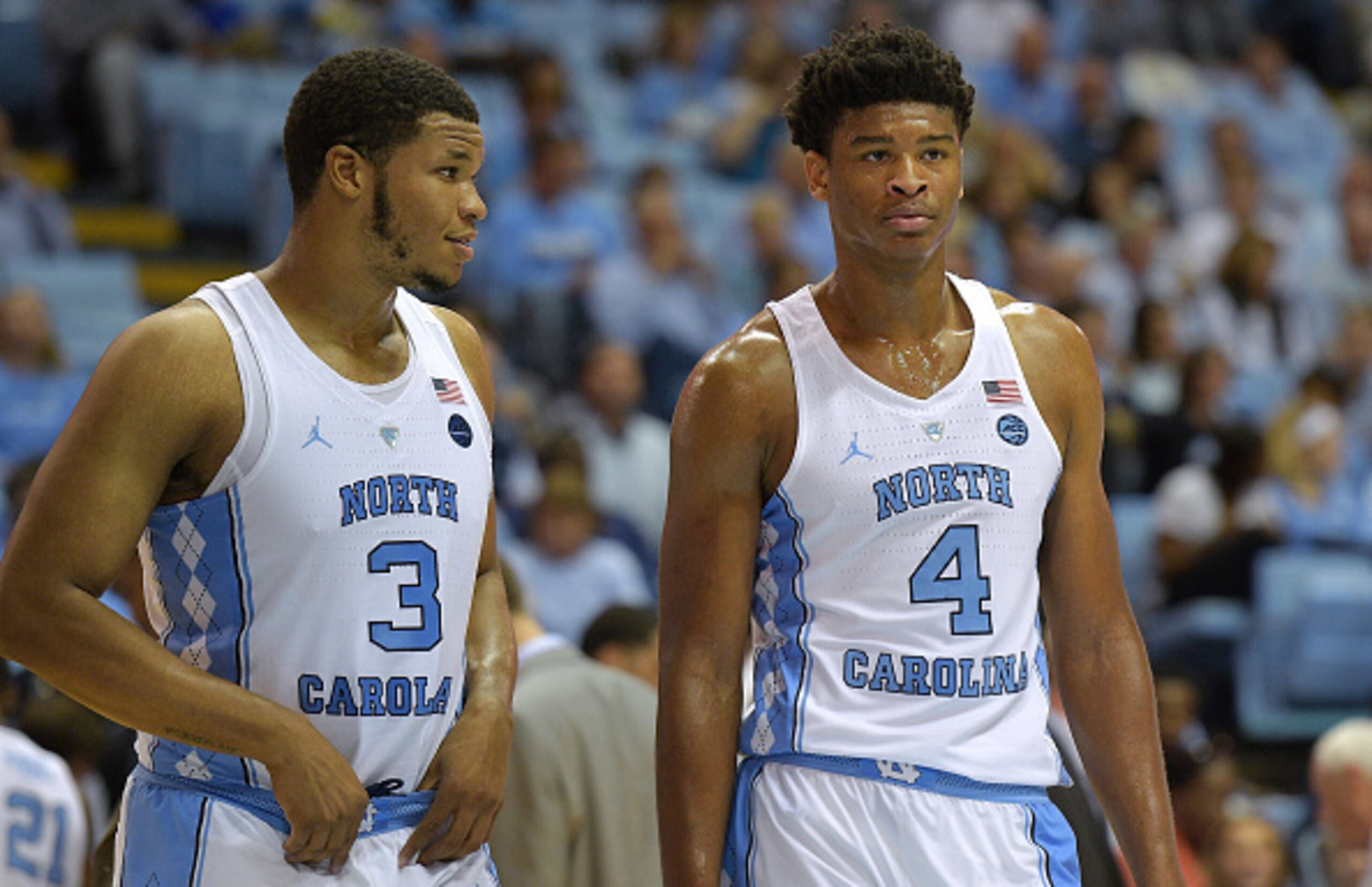 Kennedy Meeks (3) and Isaiah Hicks (4) have drawn more than their fair share of whistles.
