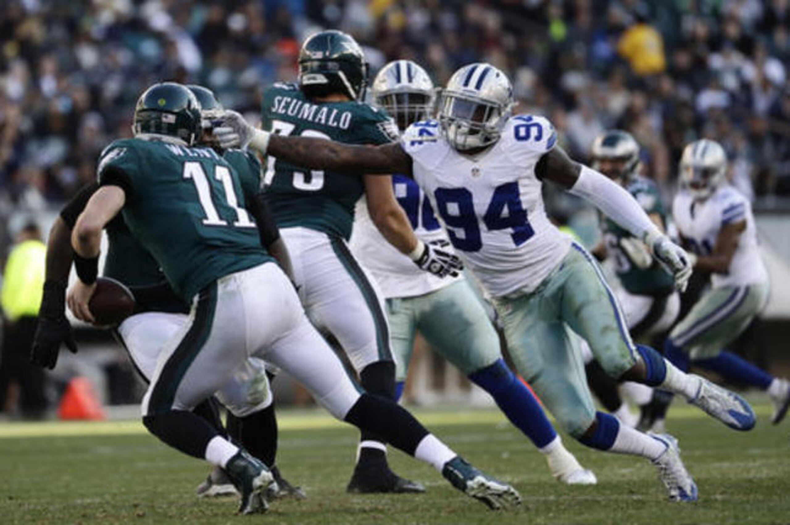 The Cowboys found it difficult to stop the Eagles from running the ball on Sunday.
