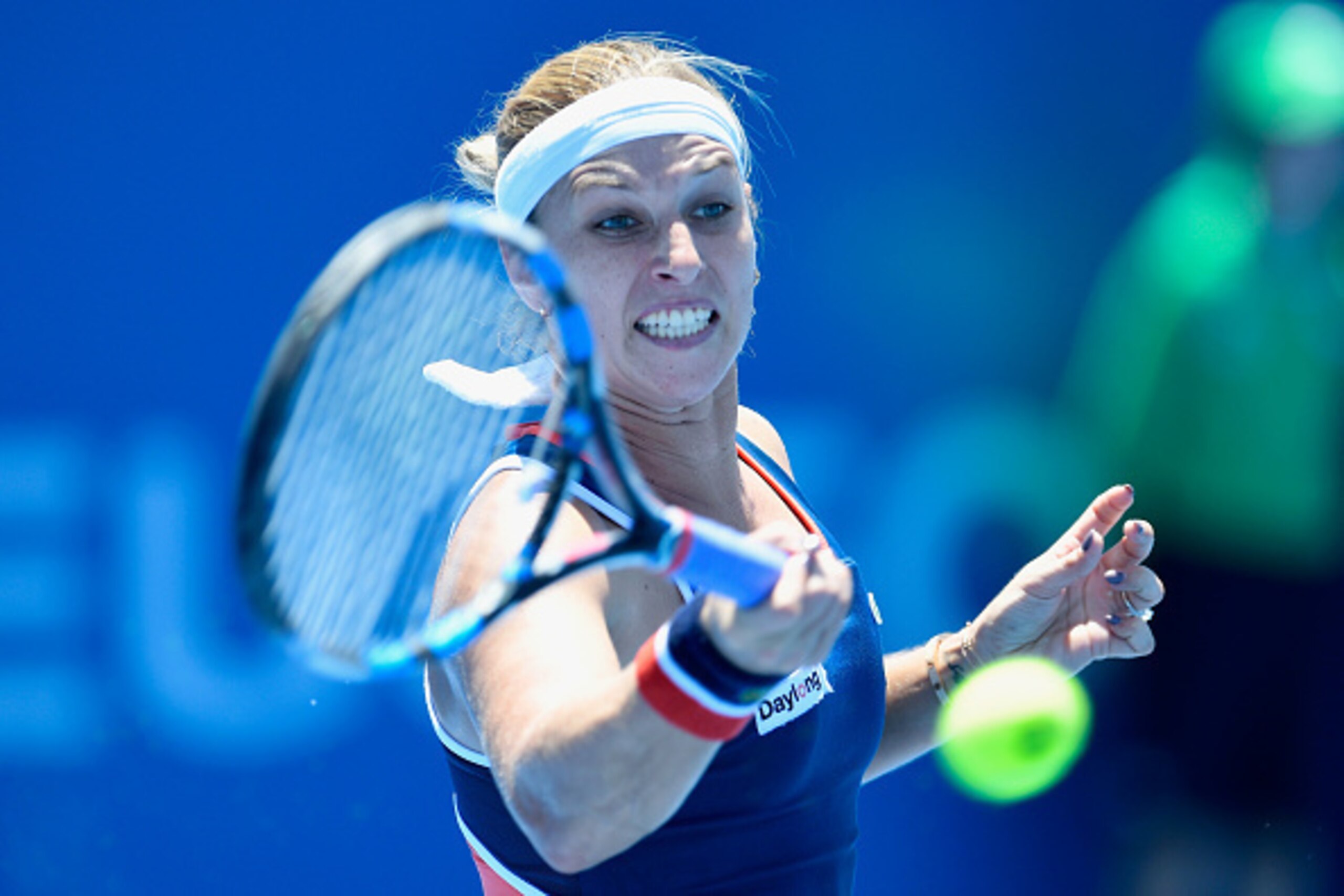 Dominika Cibulkova during a match at the 2017 Sydney International.