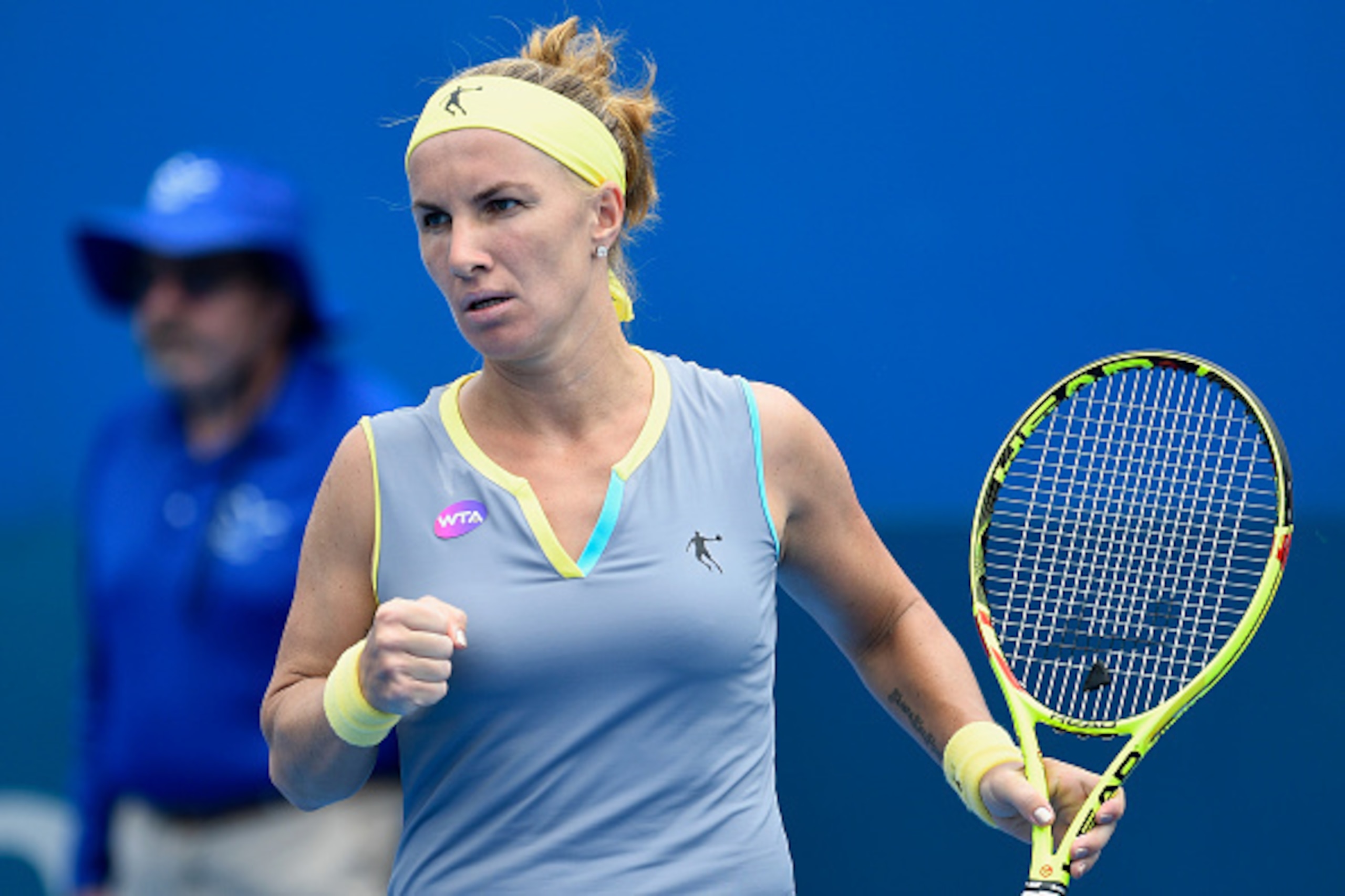 Svetlana Kuznetsova during a match at the 2017 Brisbane International.