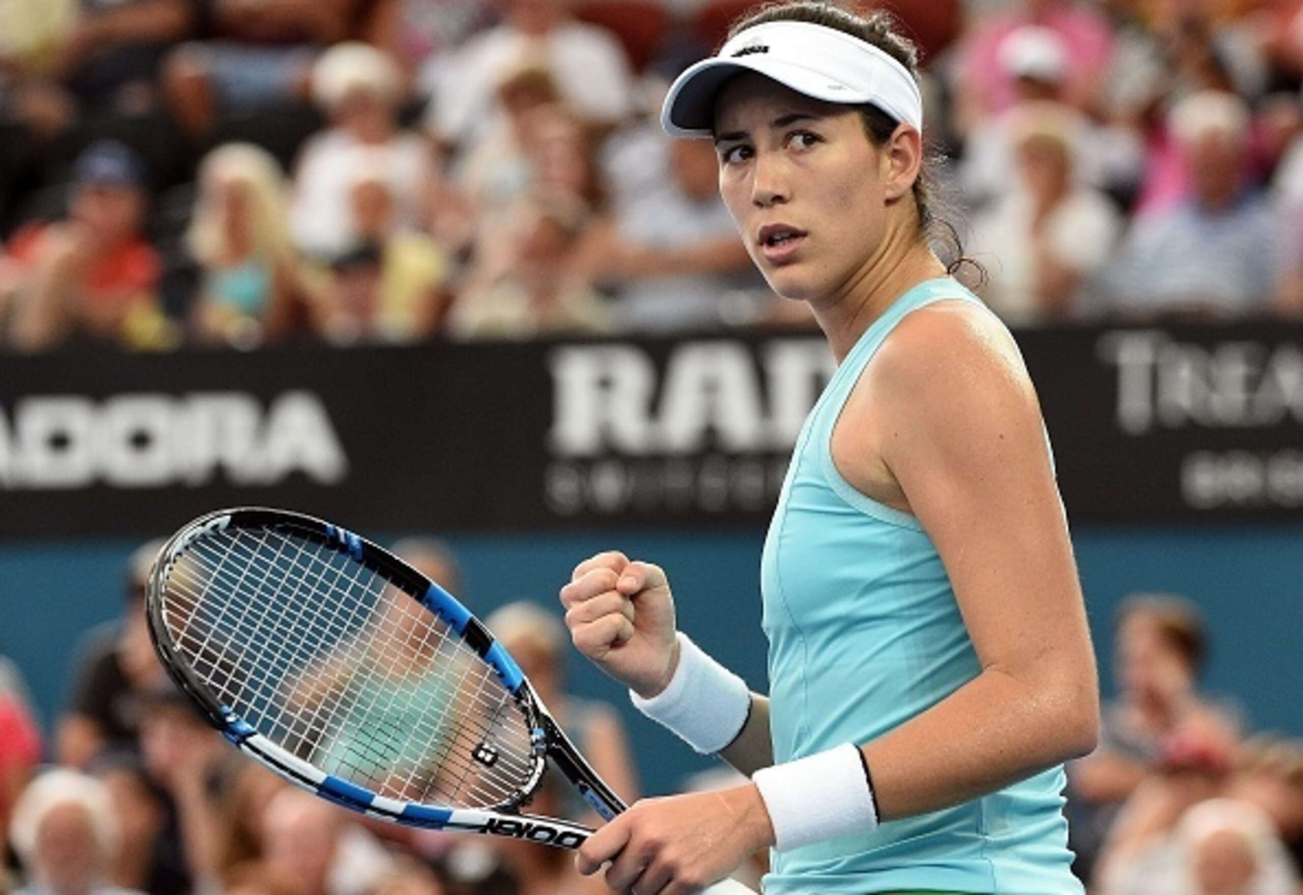 Garbine Muguruza during a match at the 2017 Brisbane International.