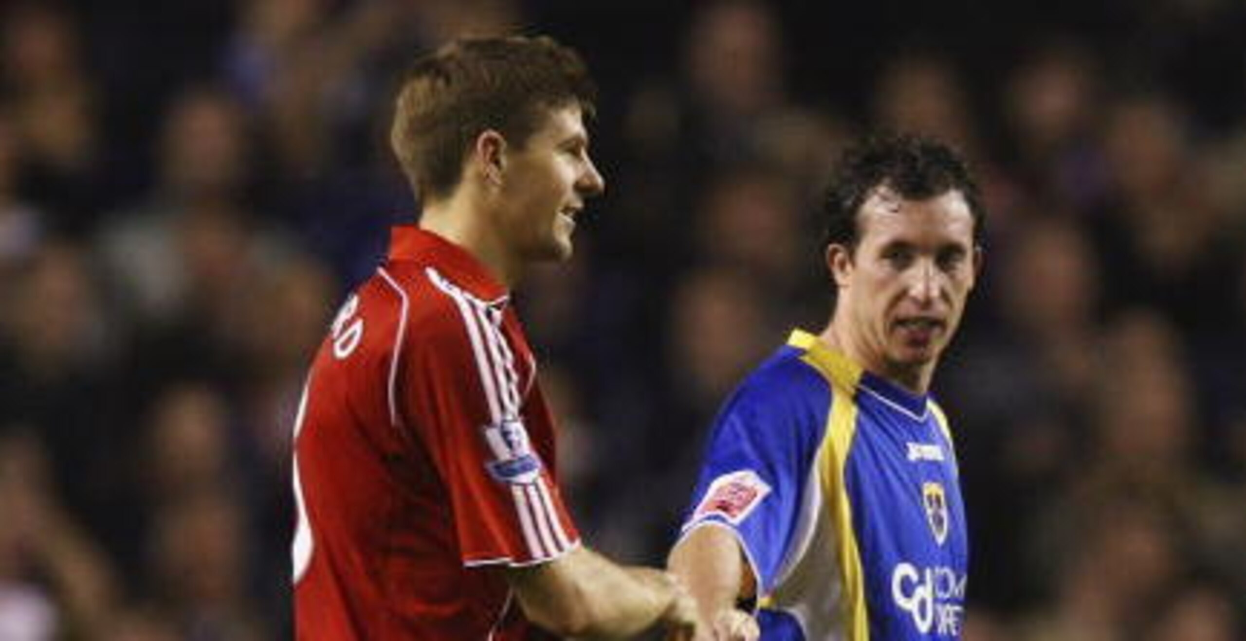 Steven Gerrard and Robbie Fowler as opponents.