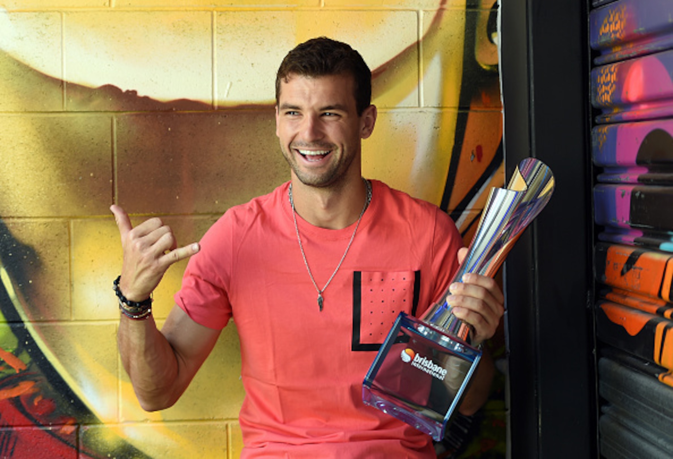 Grigor Dimitrov holds the Brisbane title.