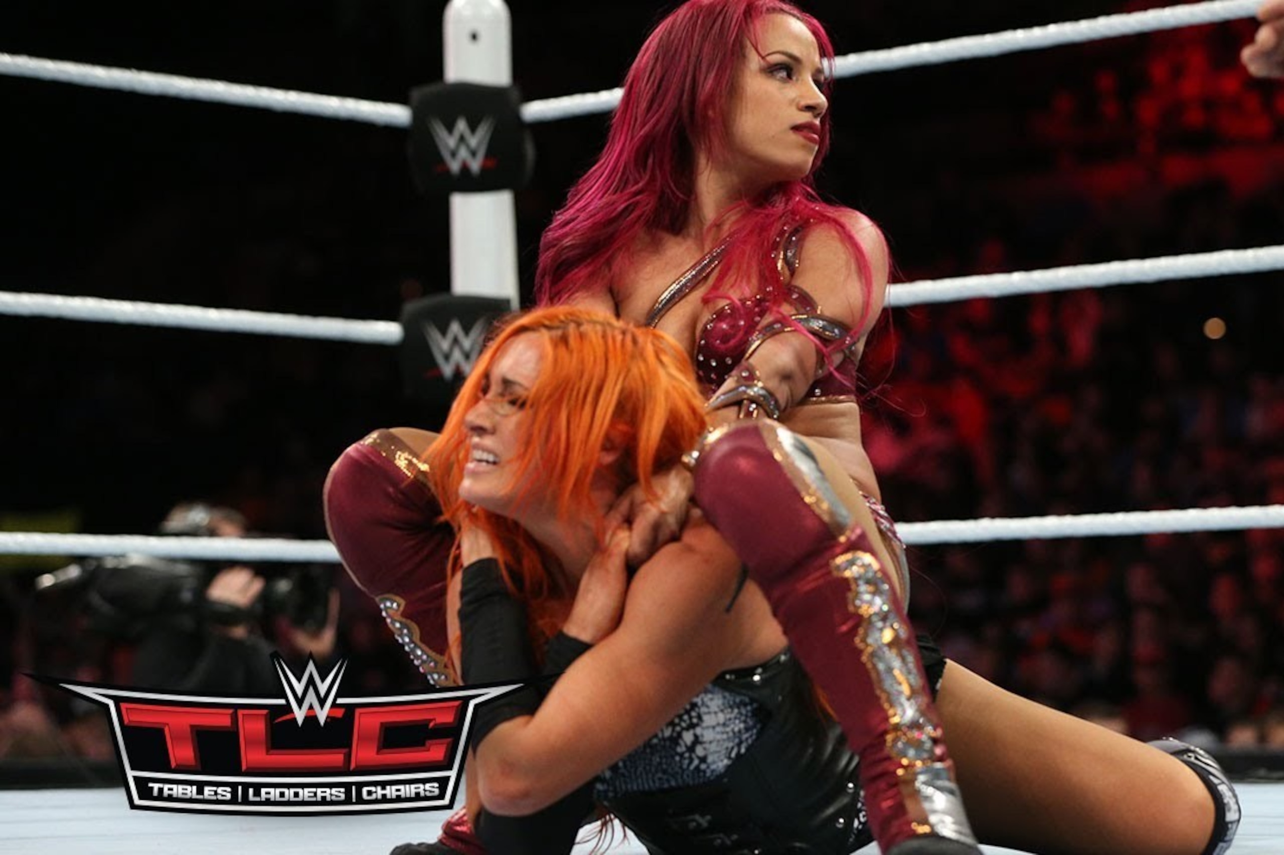 Sasha Banks and Becky Lynch at the TLC pay-per-view.