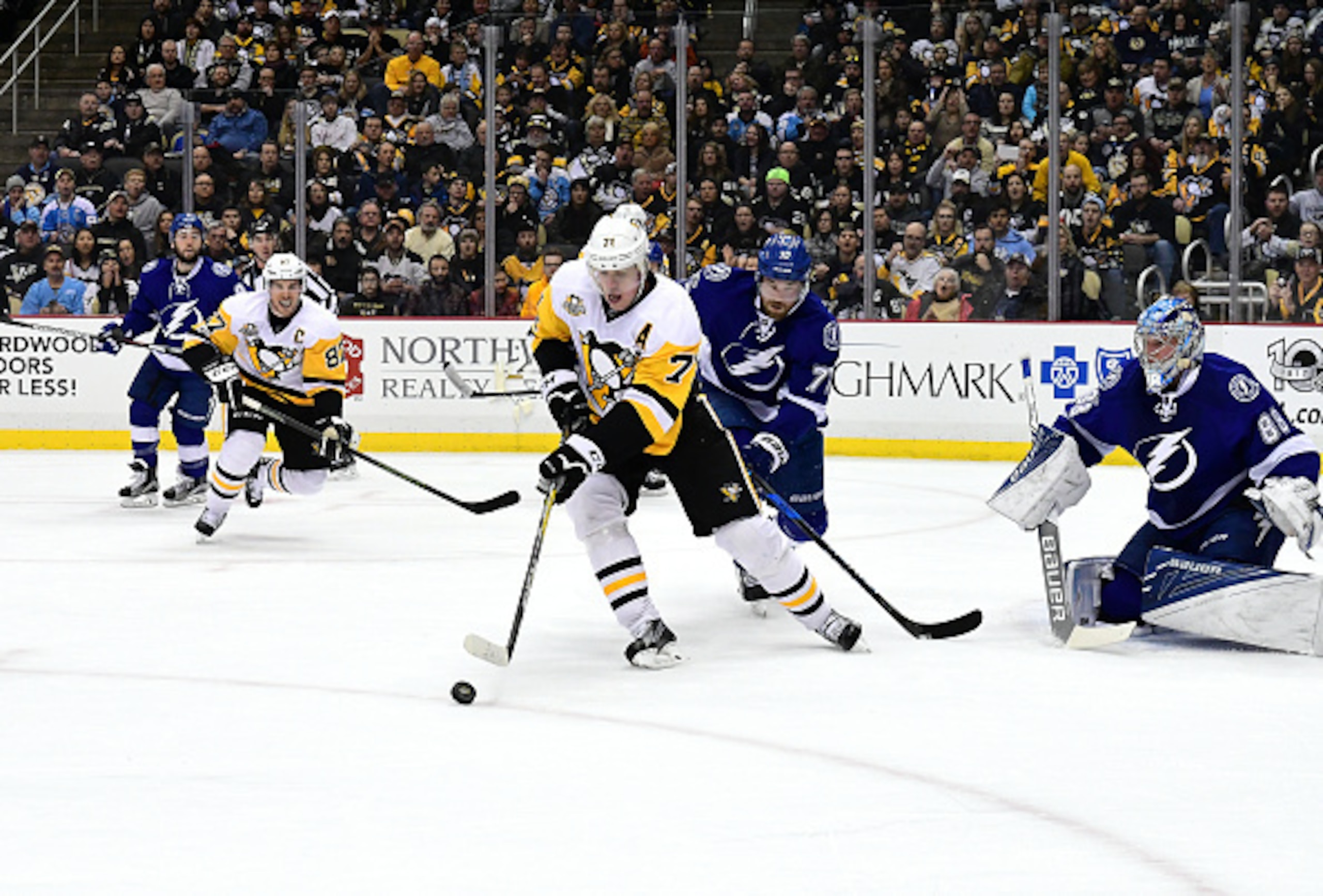 Evgeni Malkin is tied for second in the league in scoring with teammate Sidney Crosby.