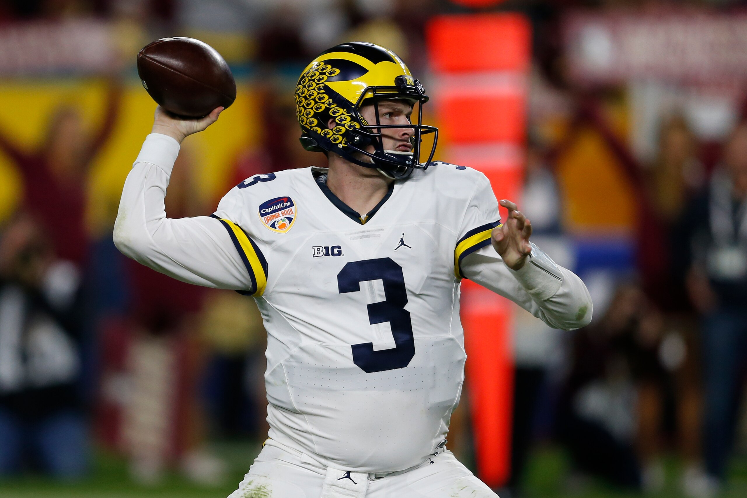 Wilton Speight is Michigan's starting quarterback but doesn't have the job locked down.