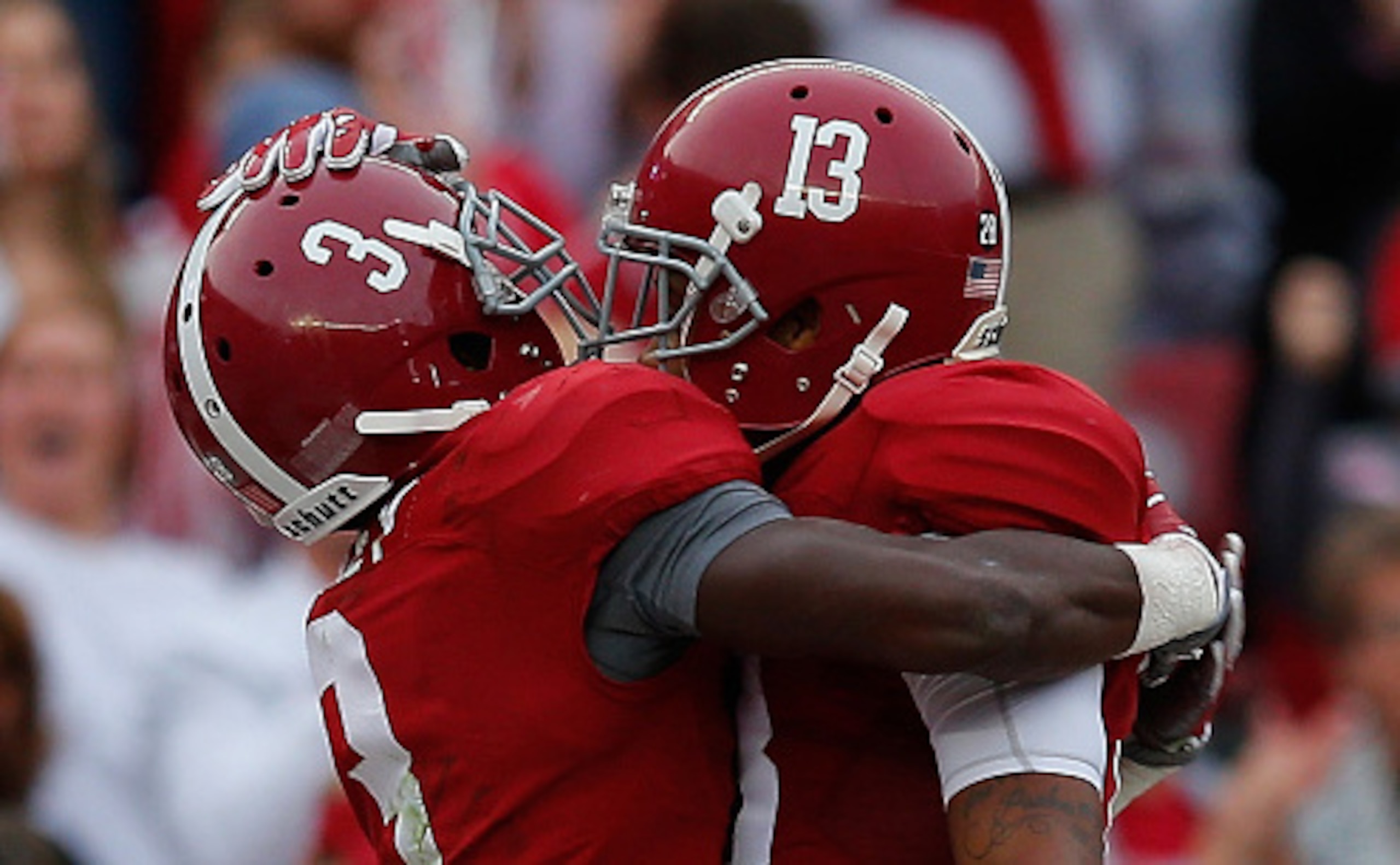 ArDarius Stewart (13) has passed the leadership mantle to Calvin Ridley (3) and others on the Crimson Tide.