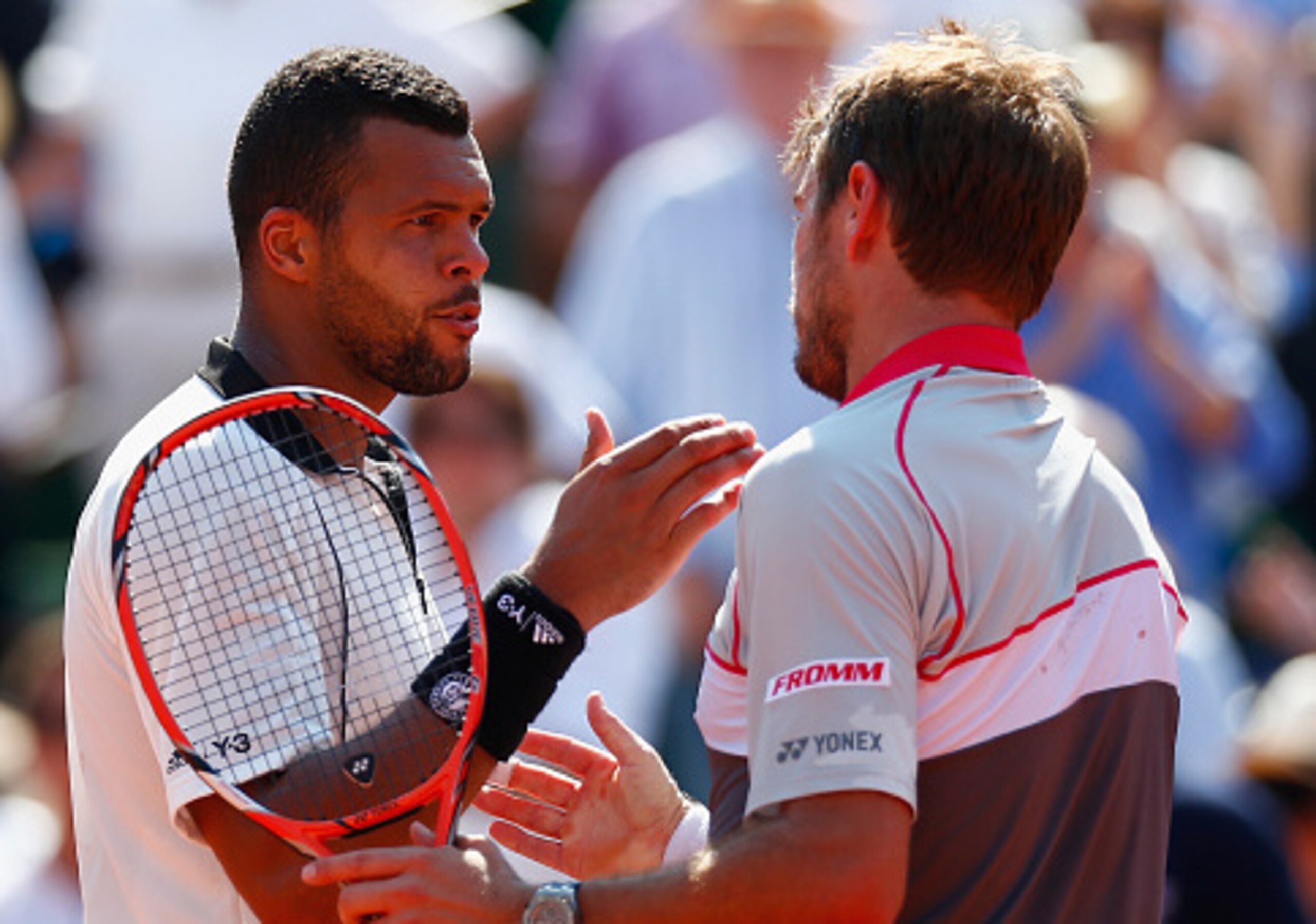 Tsonga (left) has the power to match Wawrinka. Does he have the mentality to pull off the upset in a big quarterfinal showdown?