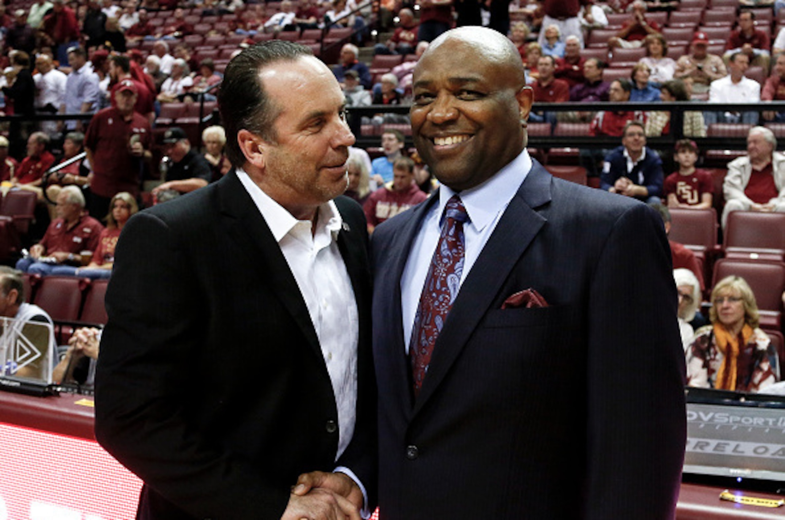 Mike Brey and Leonard Hamilton were in much better spirits when they were battling for first place.