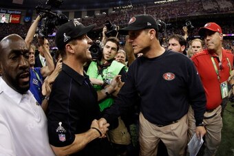 John and Jim Harbaugh coached opposing teams in Super Bowl XLVII.