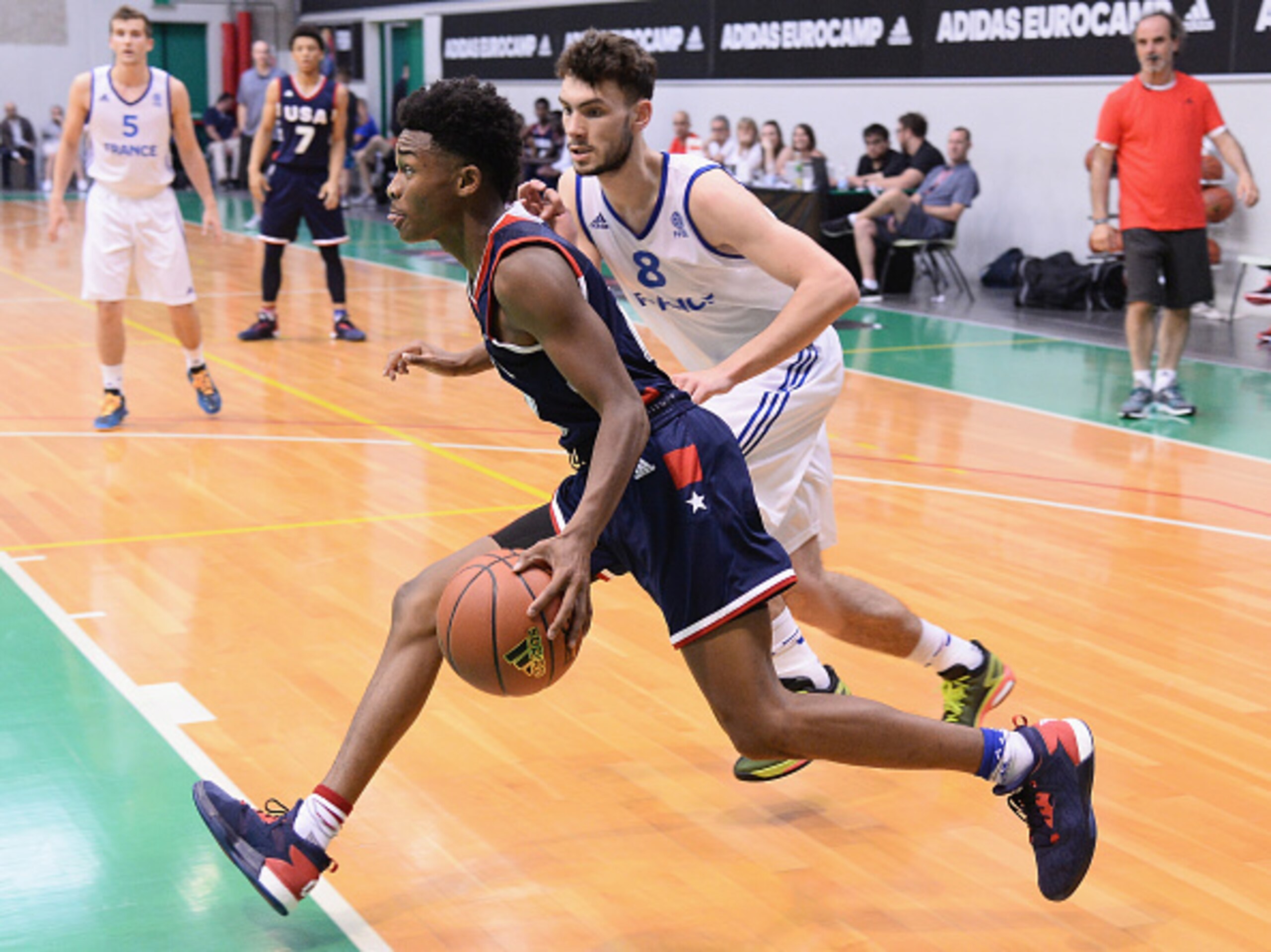 TREVISO, ITALY - JUNE 10: Jaylen Hands of Team USA during Adidas Eurocamp Day One at La Ghirada sports center on June 10, 2016 in Treviso, Italy. (Photo by Roberto Serra/Iguana Press/Getty Images for Adidas) TREVISO, ITALY - JUNE 10: Jaylen Hands of Team USA during Adidas Eurocamp Day One at La Ghirada sports center on June 10, 2016 in Treviso, Italy. (Photo by Roberto Serra/Iguana Press/Getty Images for Adidas)