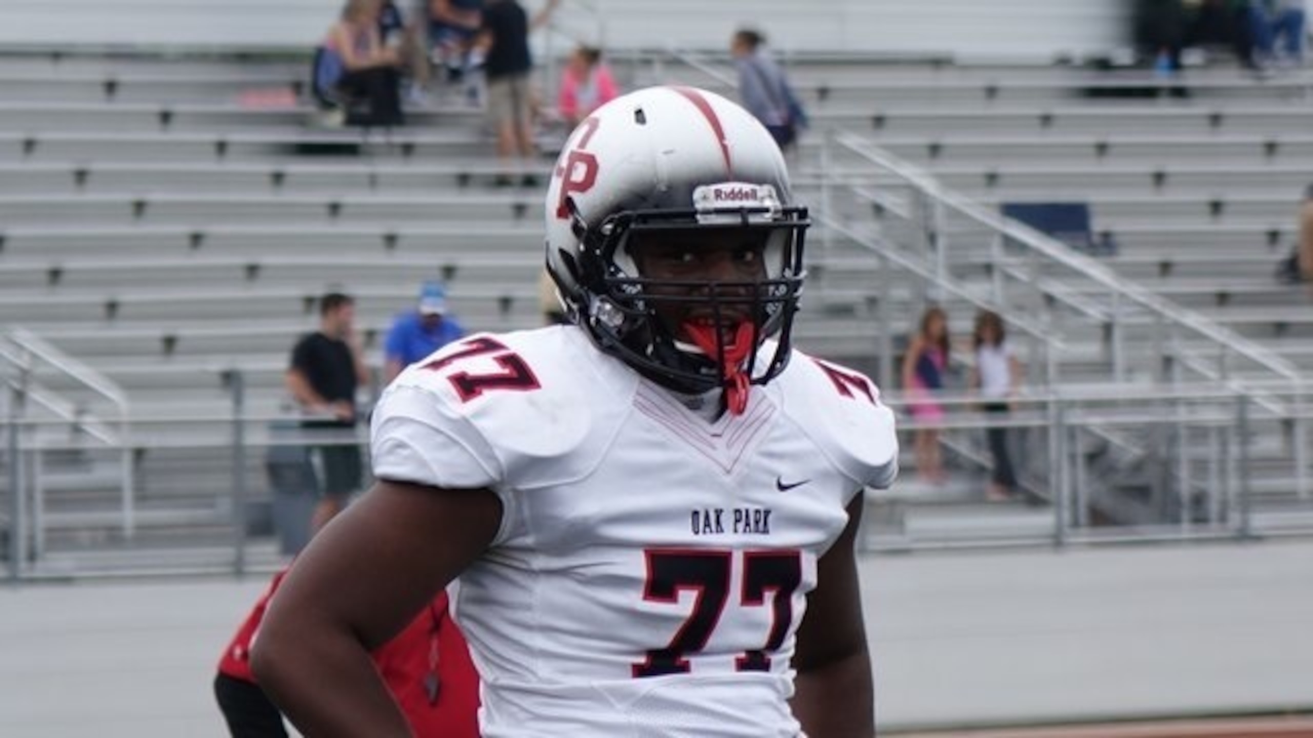 JaRaymond Hall is a long, lean lineman with potential for Michigan.
