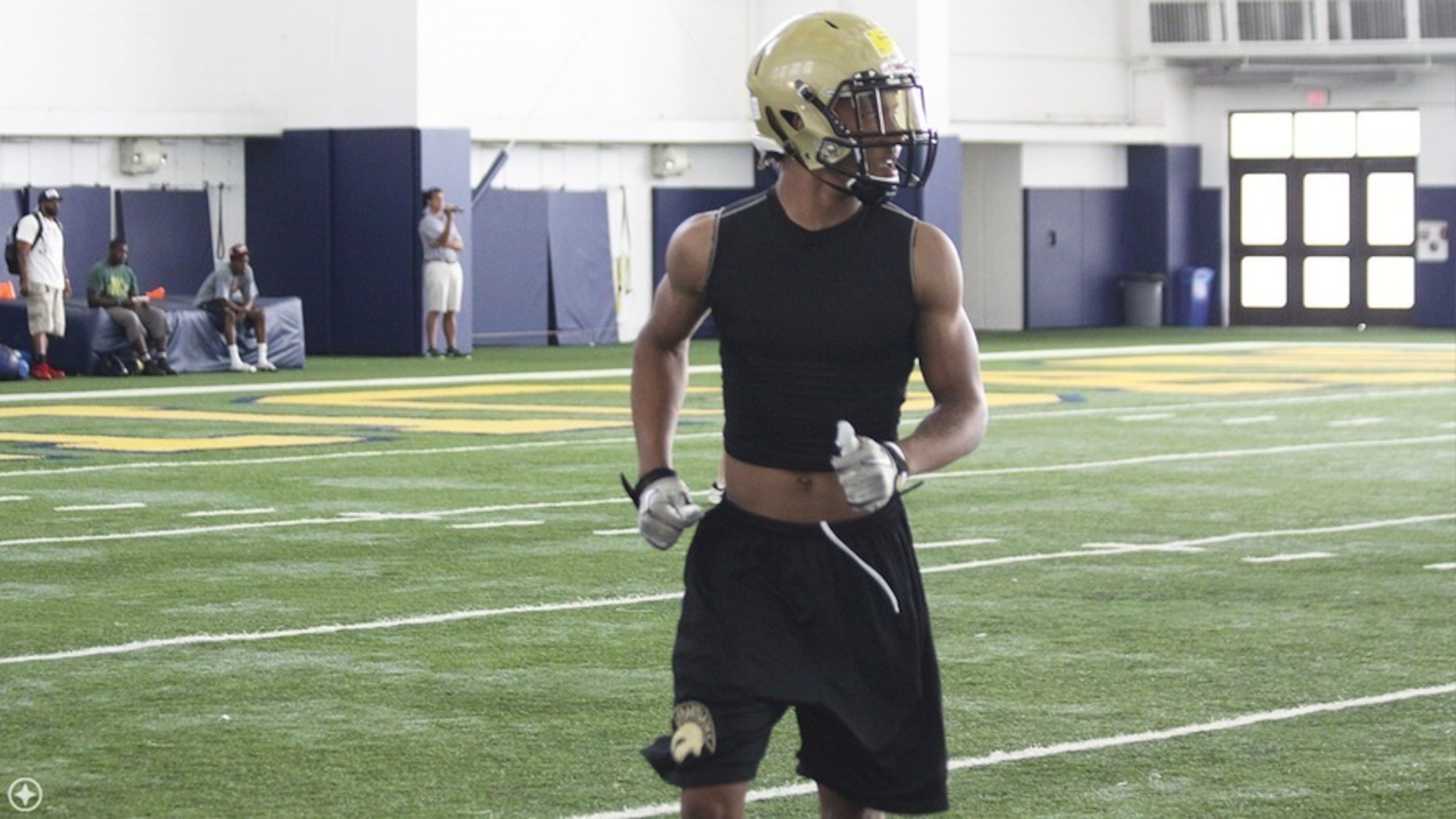 Canadian product Benjamin St. Juste is already finding his way in the Michigan secondary as an early enrollee.