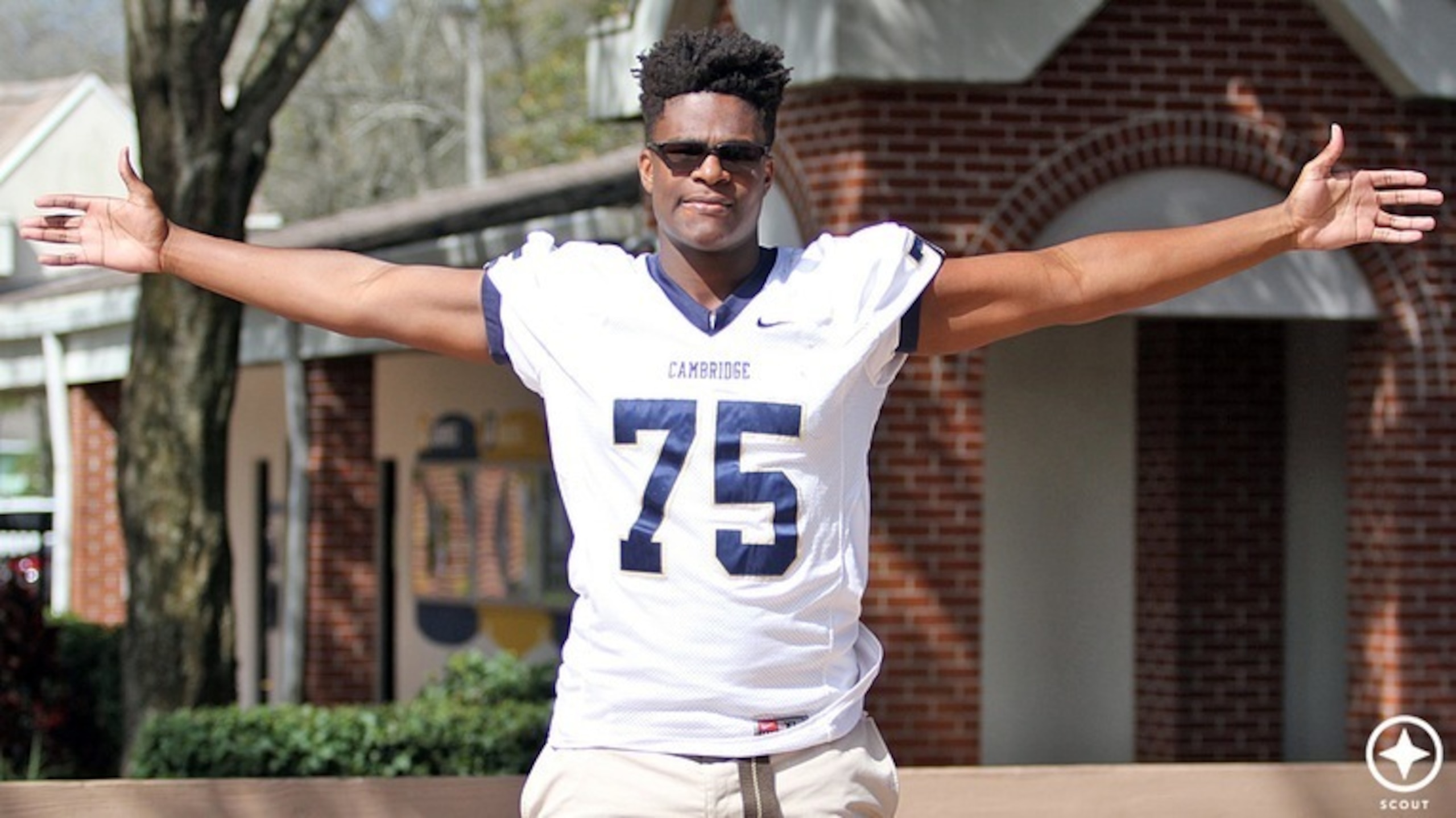 Richard Gouraige has a frame full of potential on the offensive line.
