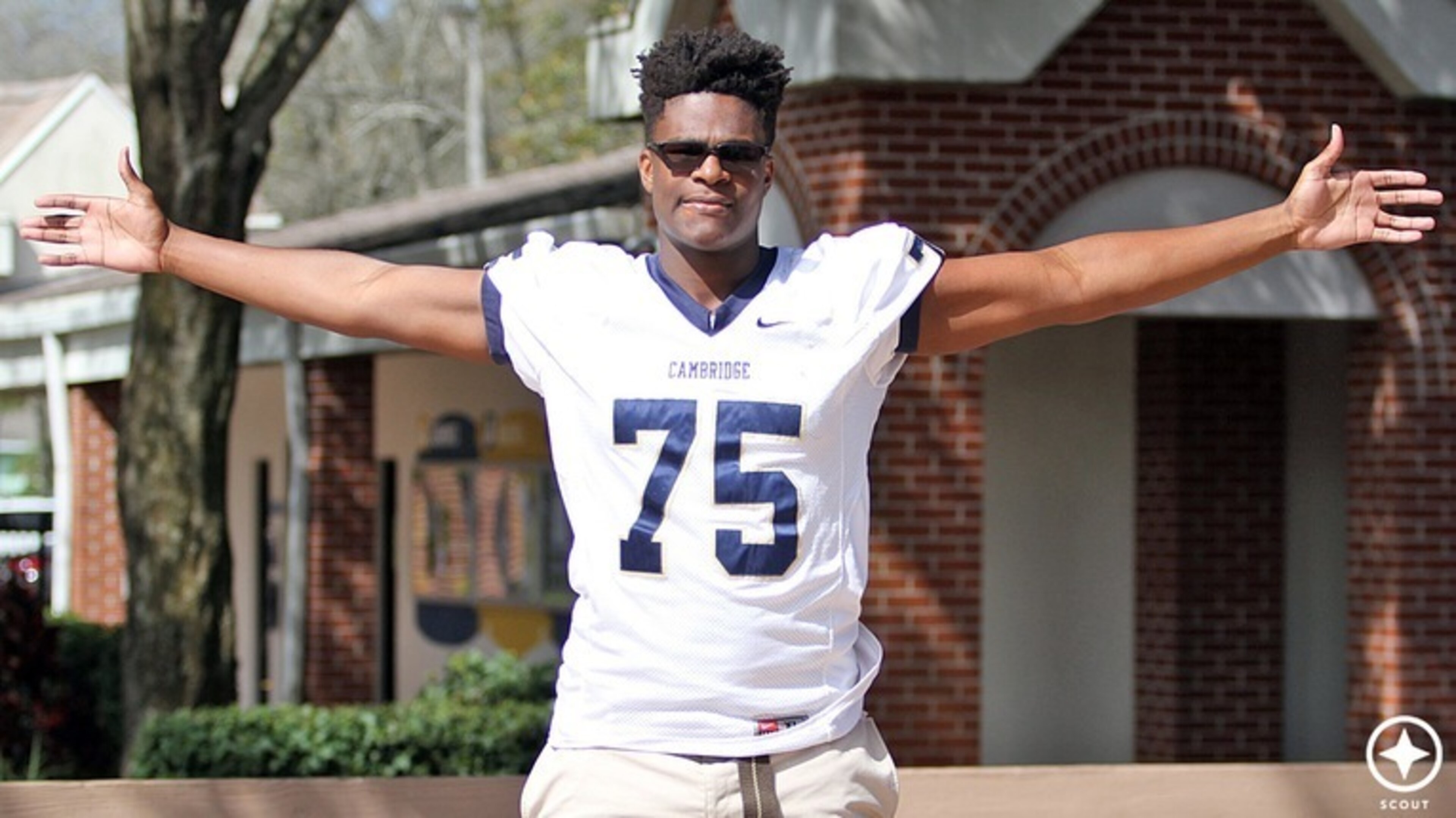 Richard Gouraige has a frame full of potential on the offensive line.