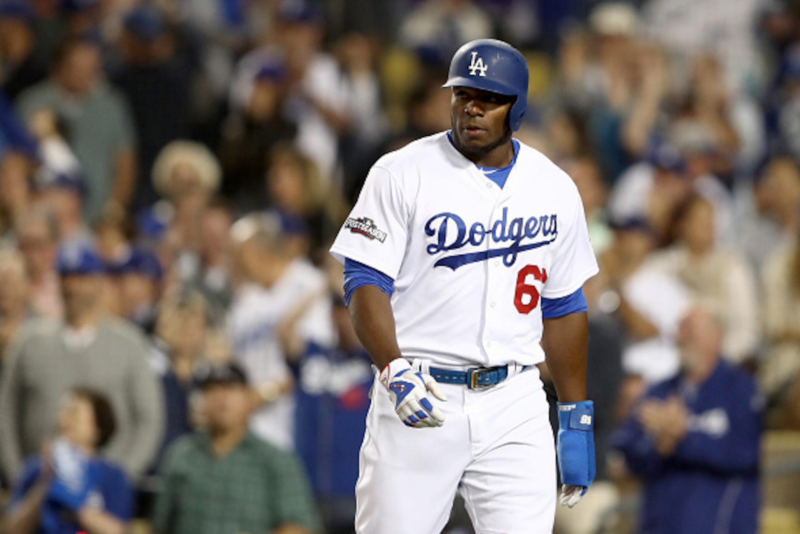 Los Angeles Dodgers outfielder Yasiel Puig.