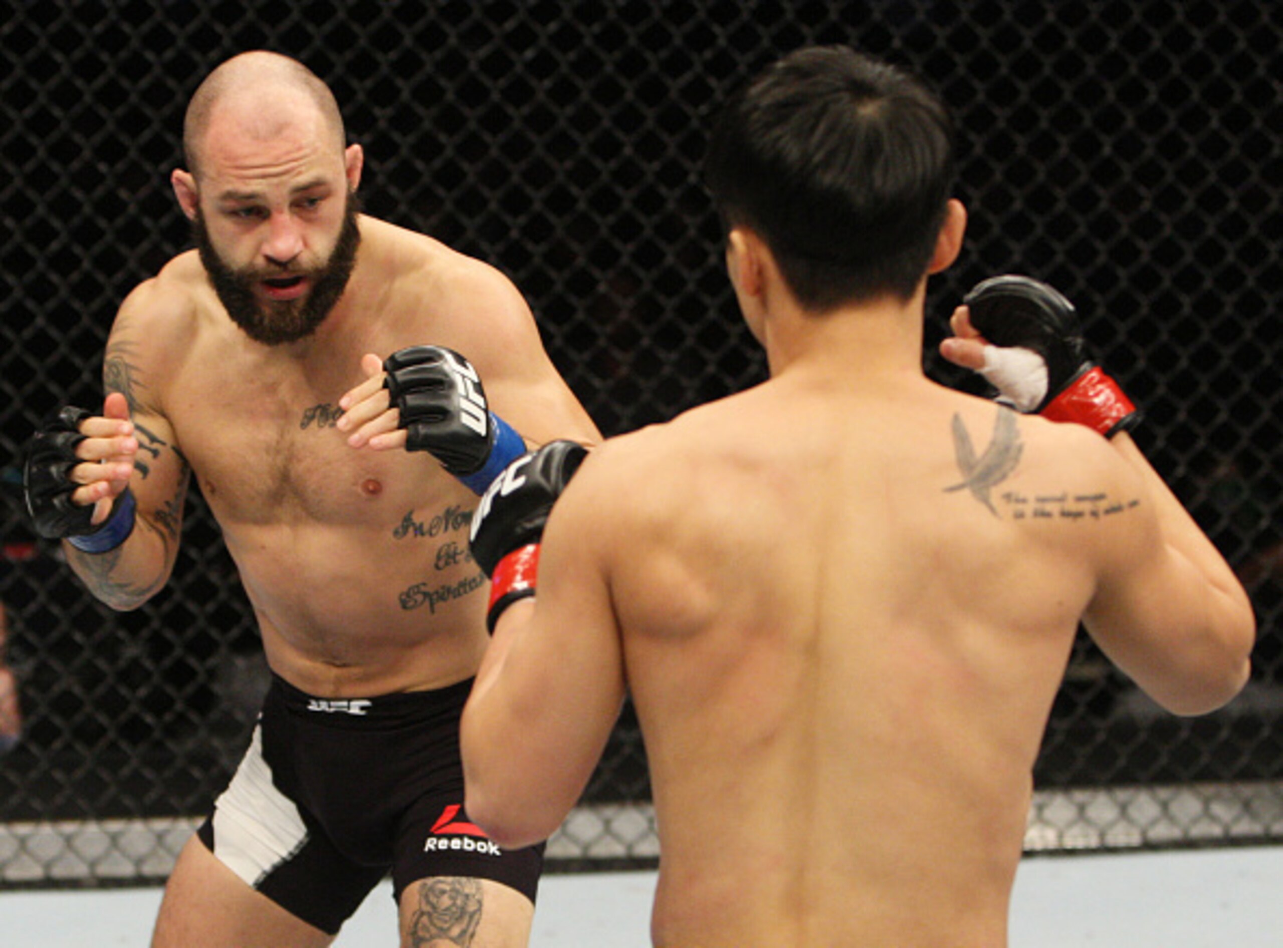 Sam Sicilia takes on newcomer Gavin Tucker. Sam Sicilia takes on newcomer Gavin Tucker.