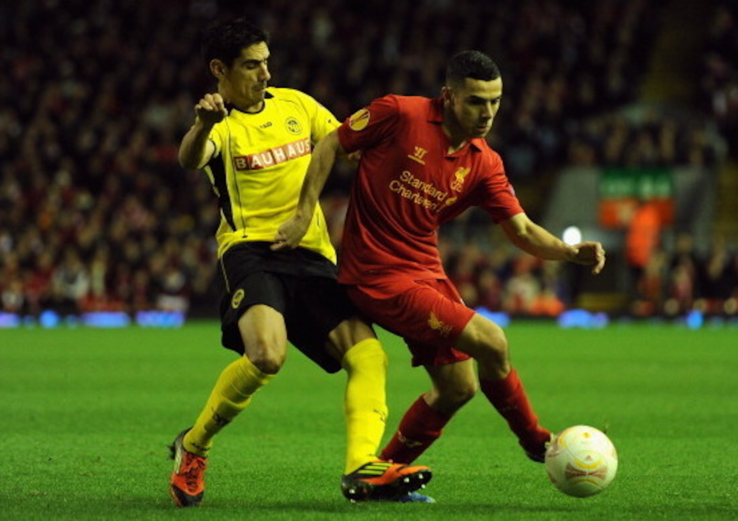 Here is a rare sighting of Oussama Assaidi in action for Liverpool.