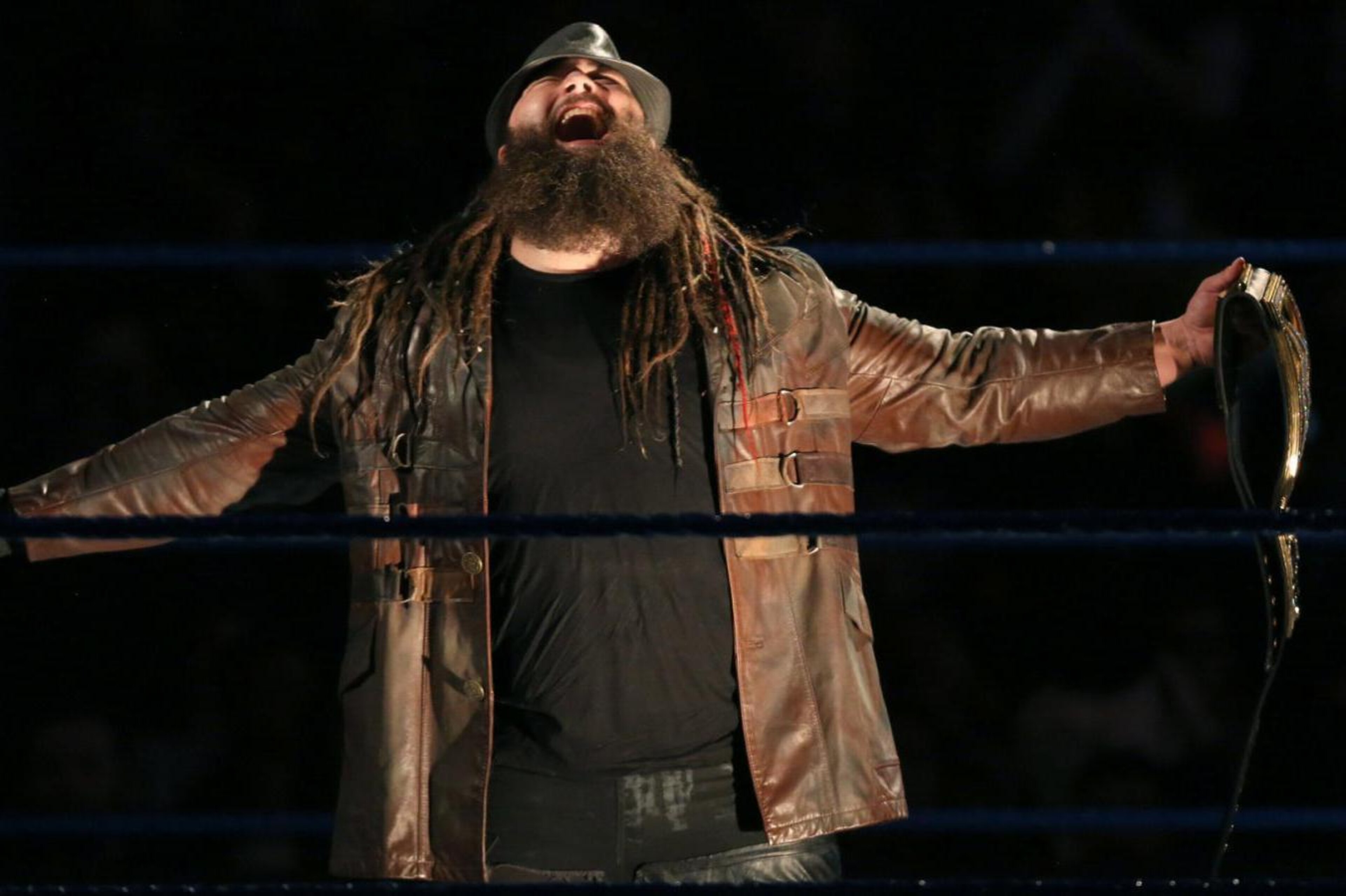 Bray Wyatt on his first night as WWE champion.