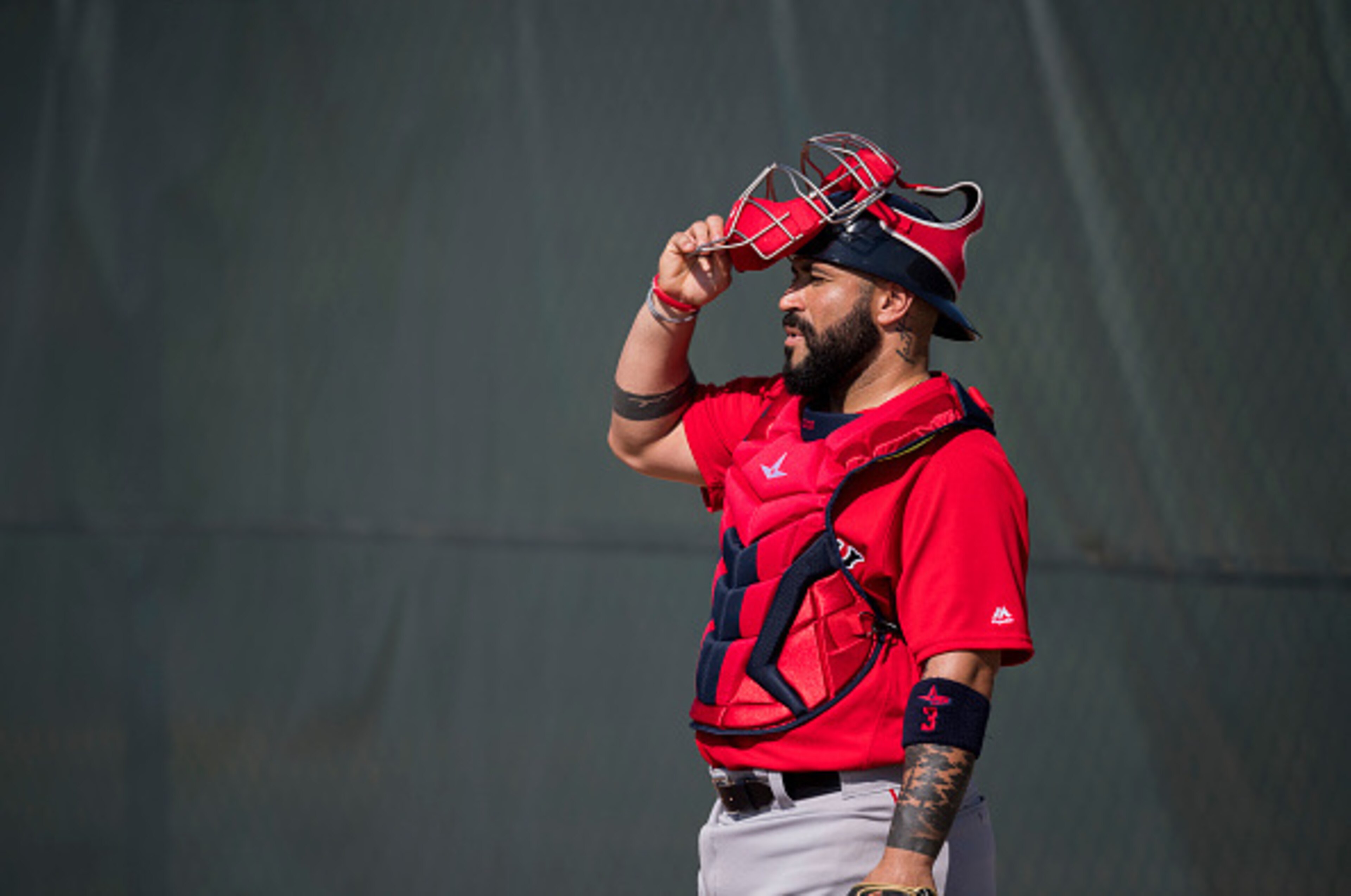 Boston Red Sox catcher Sandy Leon