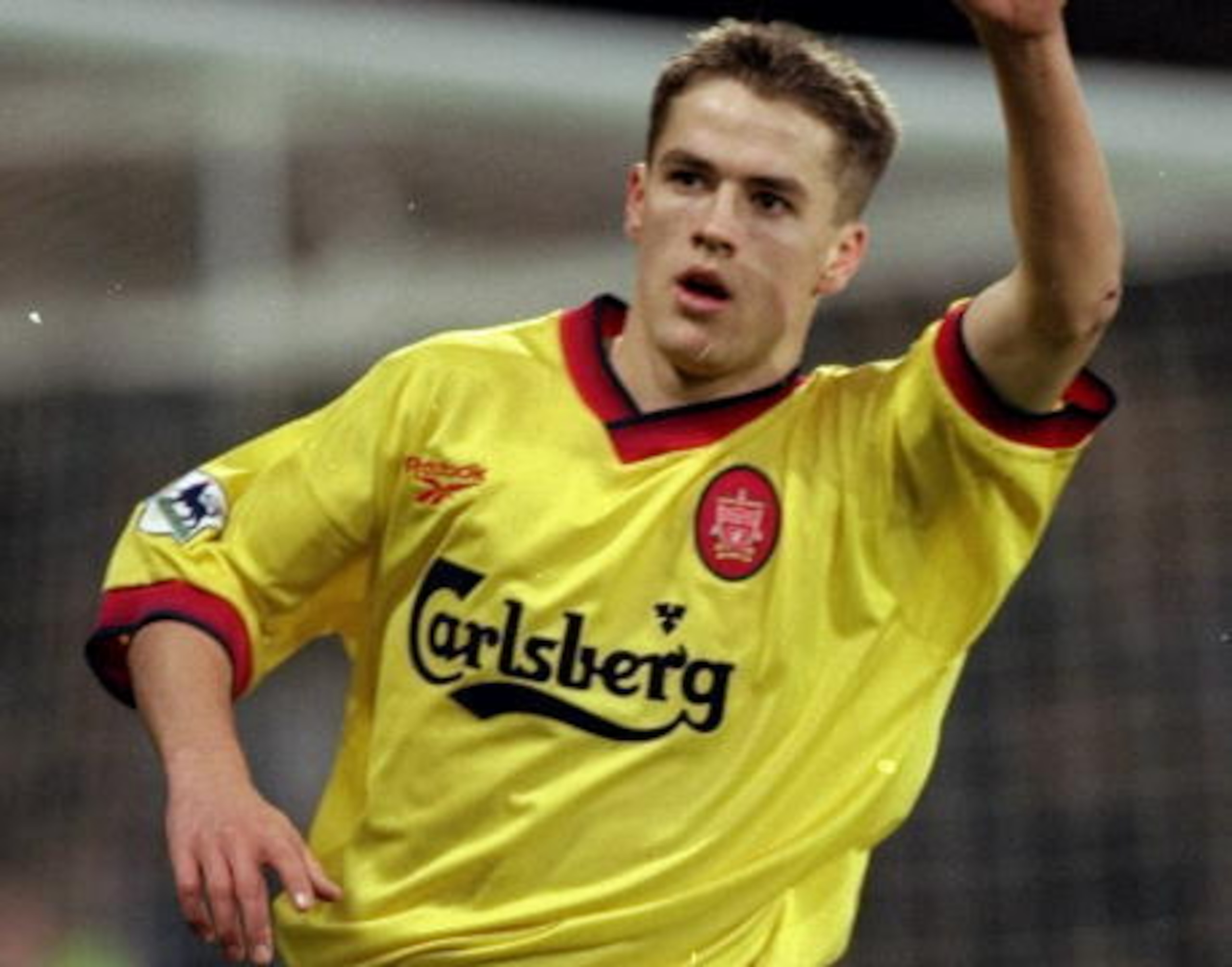 A young Michael Owen caught the eye in Liverpool's yellow number.
