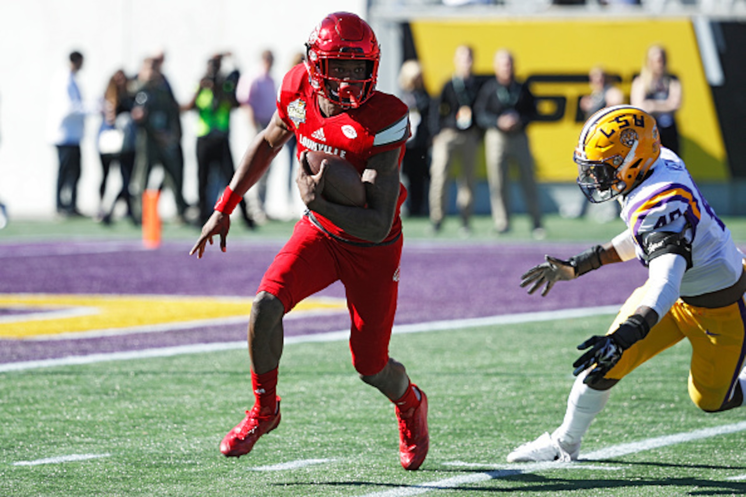 Lamar Jackson ran all over college defenses in 2016.