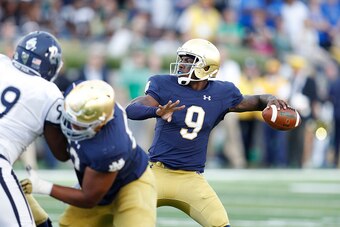 Former Notre Dame quarterback Malik Zaire