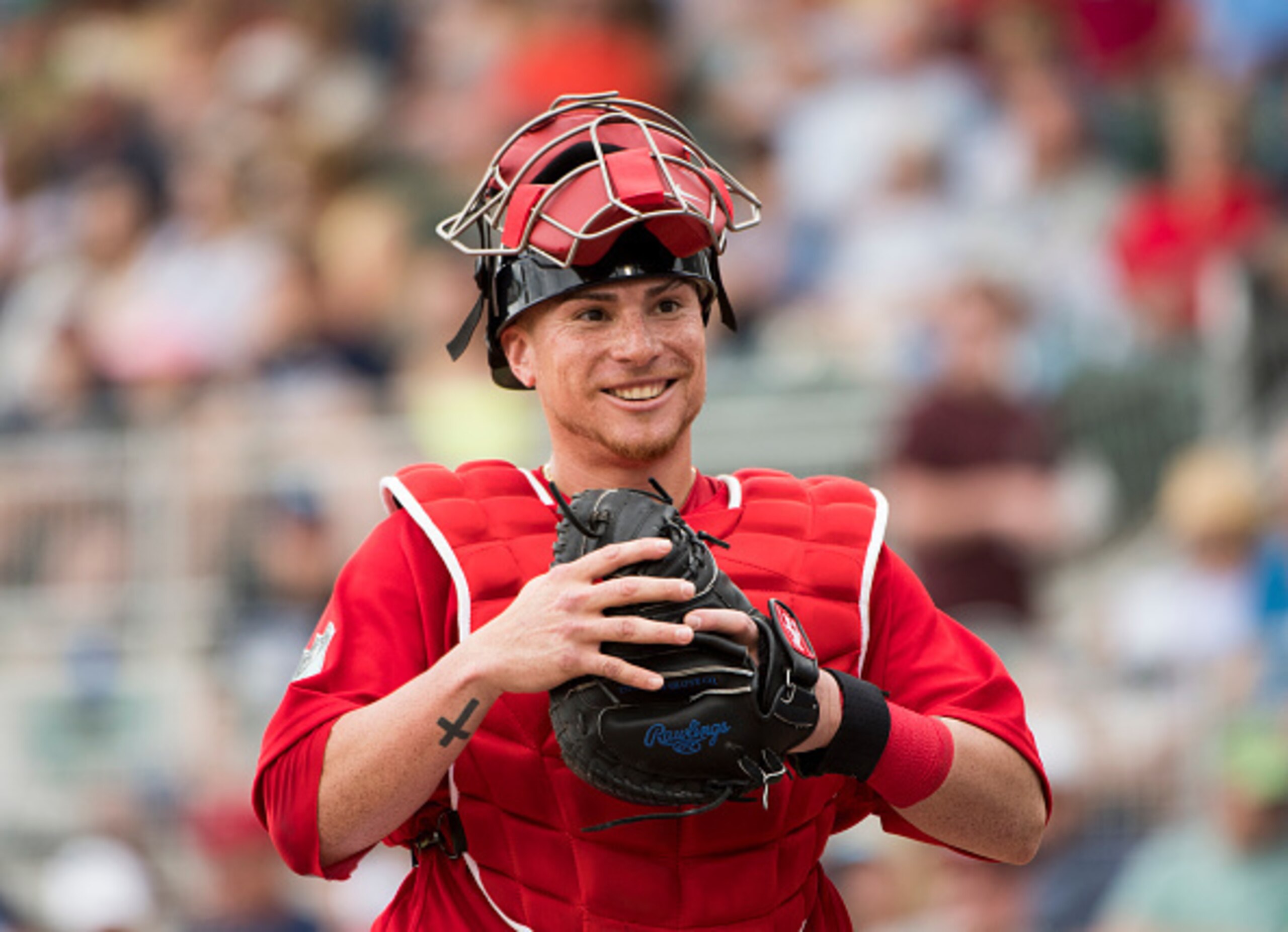 Christian Vazquez is looking good behind the plate. Christian Vazquez is looking good behind the plate.