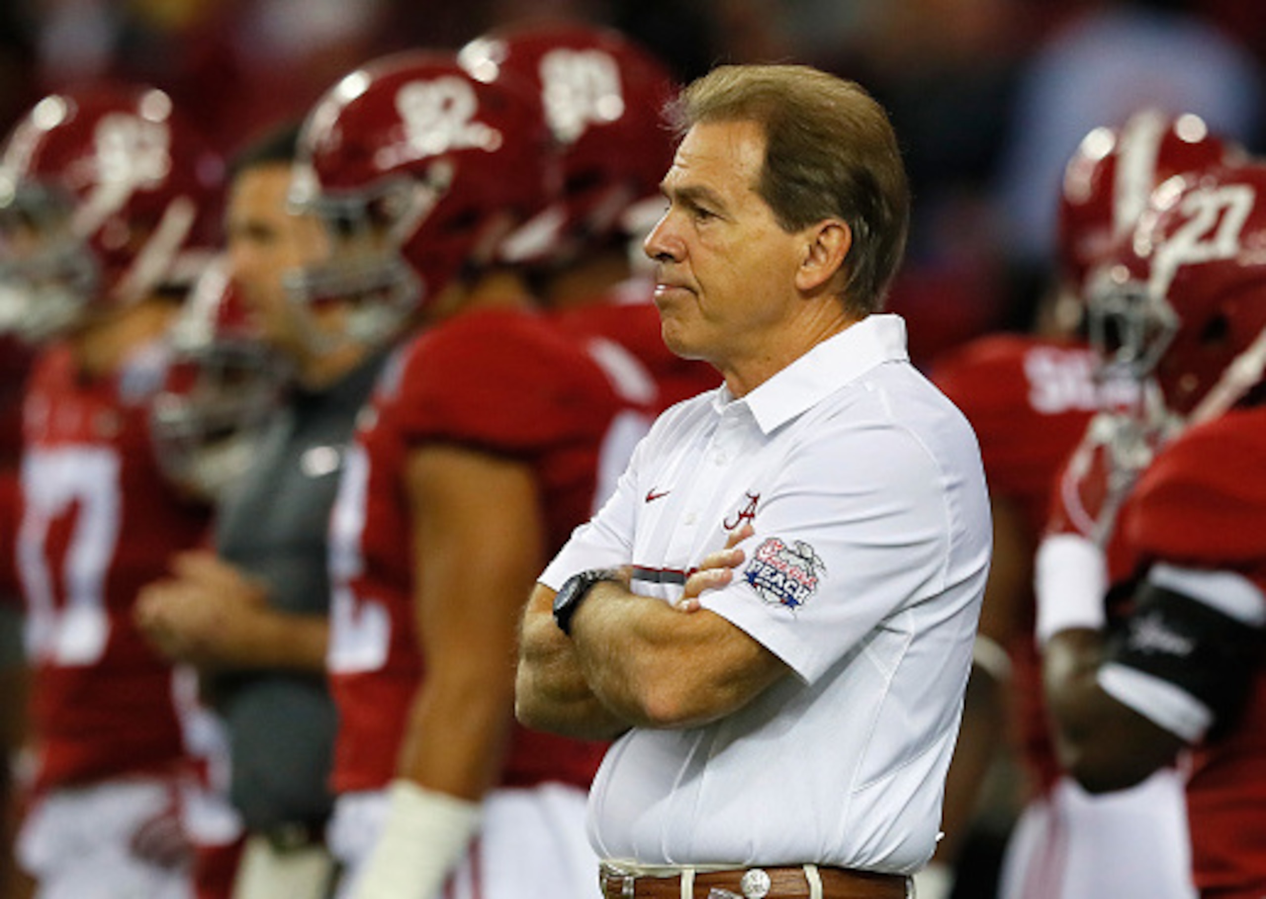 With a 16-team playoff, some team would have squeezed into the tournament only to get Nick Saban and Alabama in the first round. With a 16-team playoff, some team would have squeezed into the tournament only to get Nick Saban and Alabama in the first round.