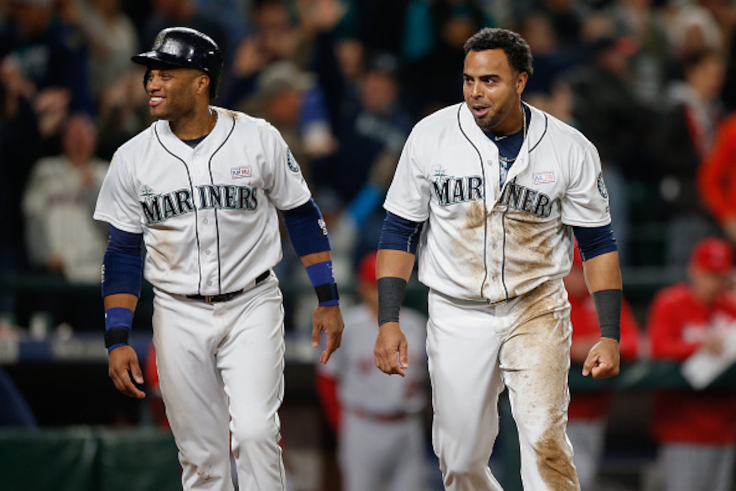 Seattle Mariners second baseman Robinson Cano and designated hitter Nelson Cruz.